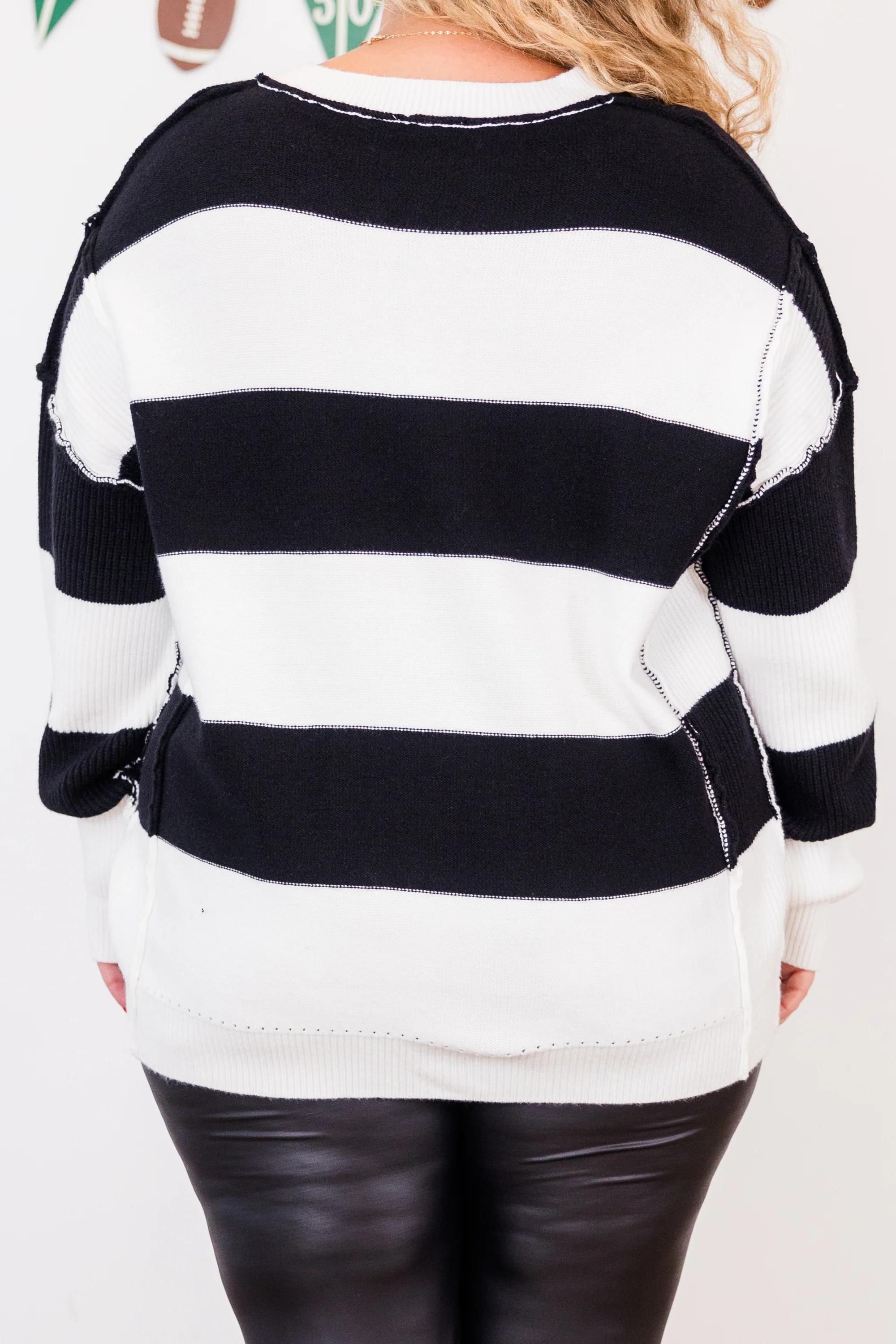 Lineage Cozy Striped Sweater, Black-Ivory - Giverhouse