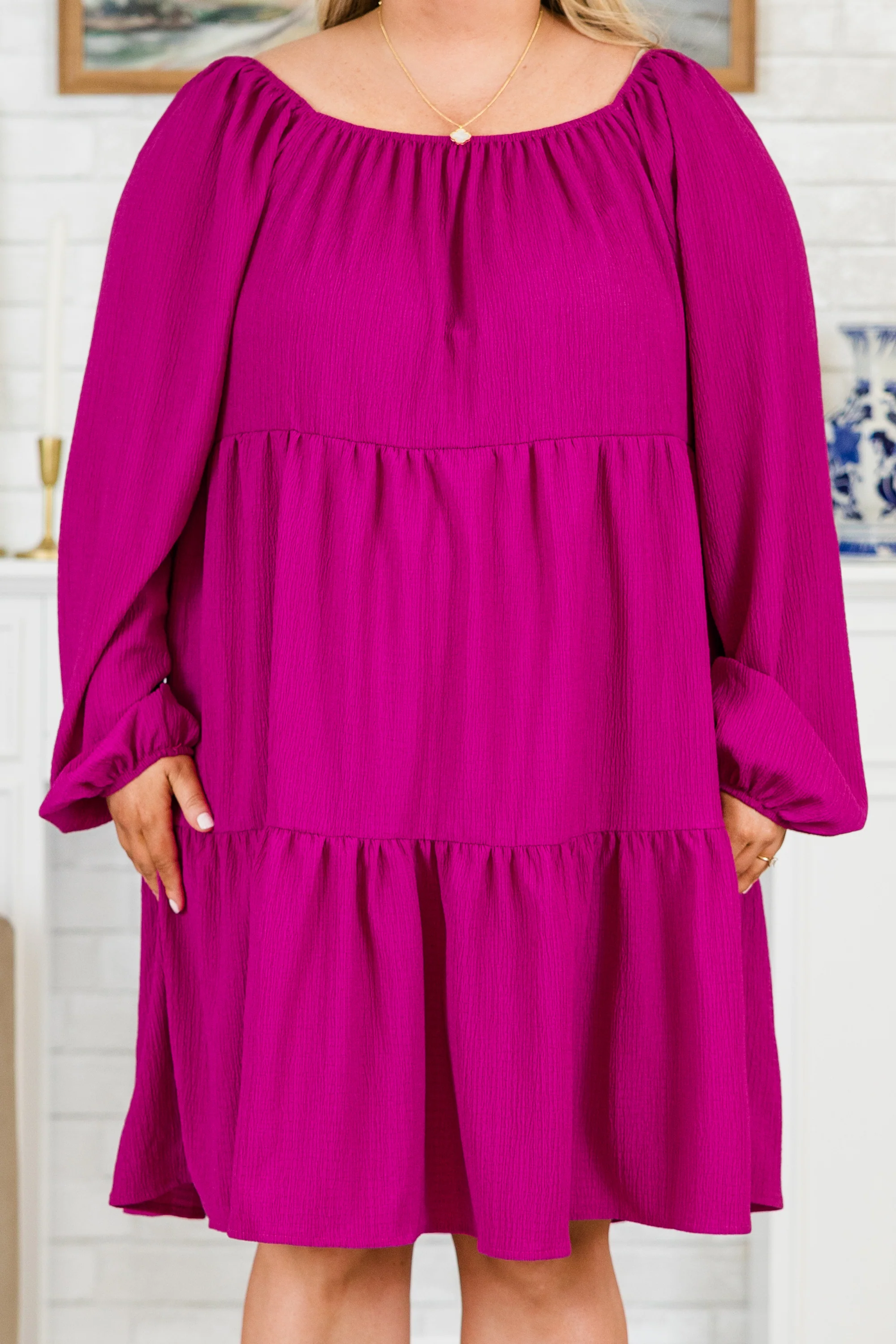 Dreams In My Heart Dress, Magenta - Giverhouse