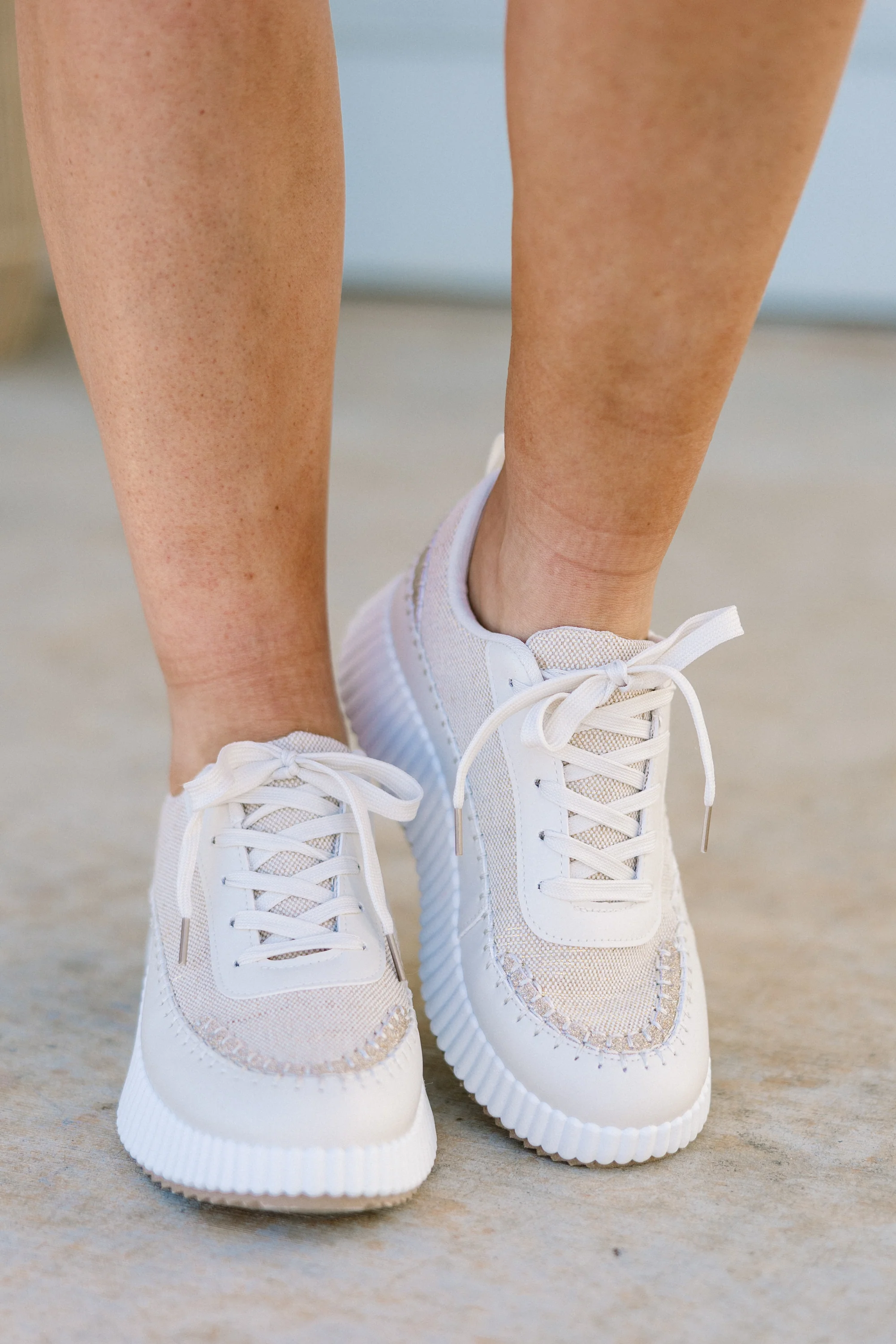 Let The Record Show Sneakers, Beige - Giverhouse