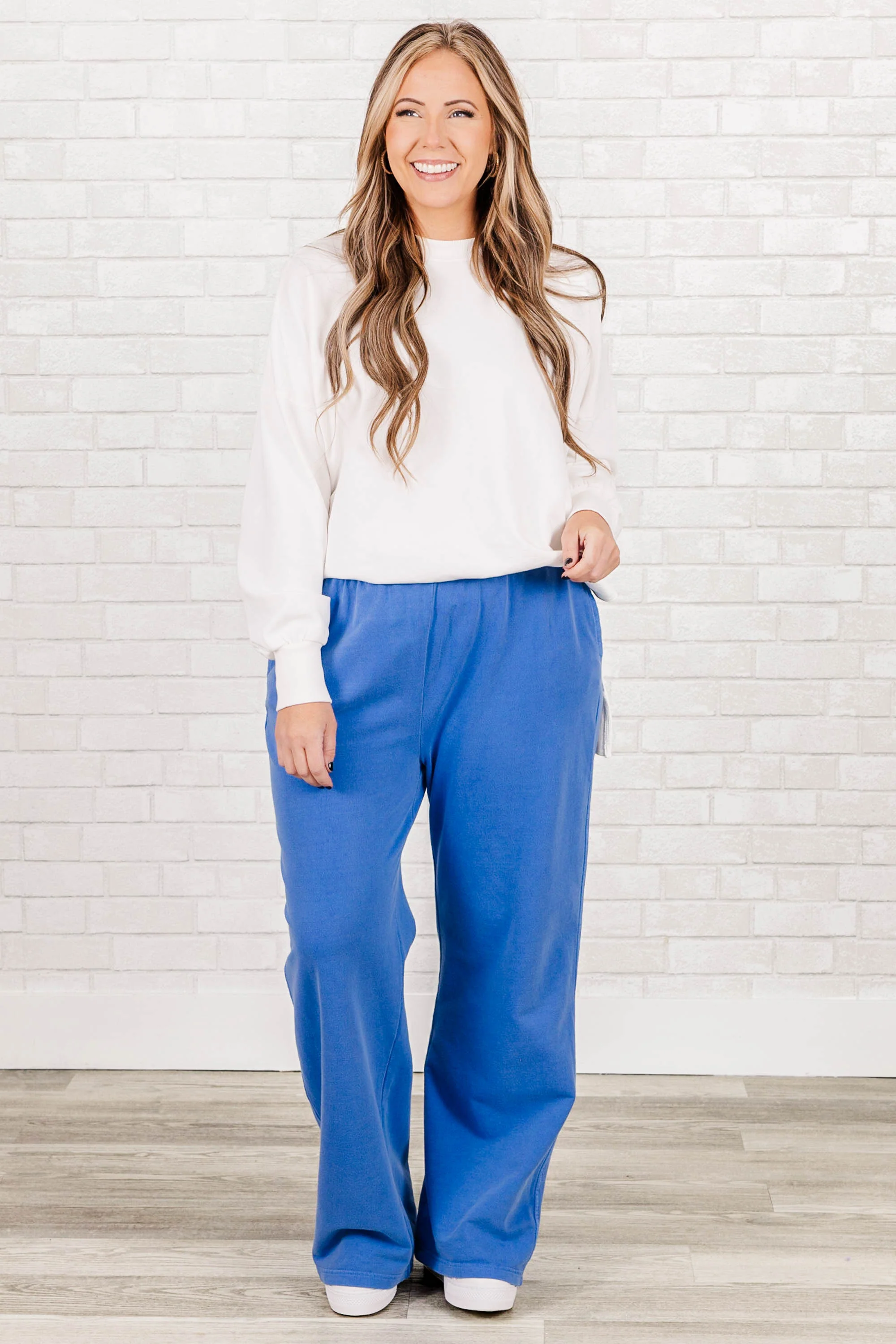 Keeping It Simple Pants, Bright Blue - Giverhouse
