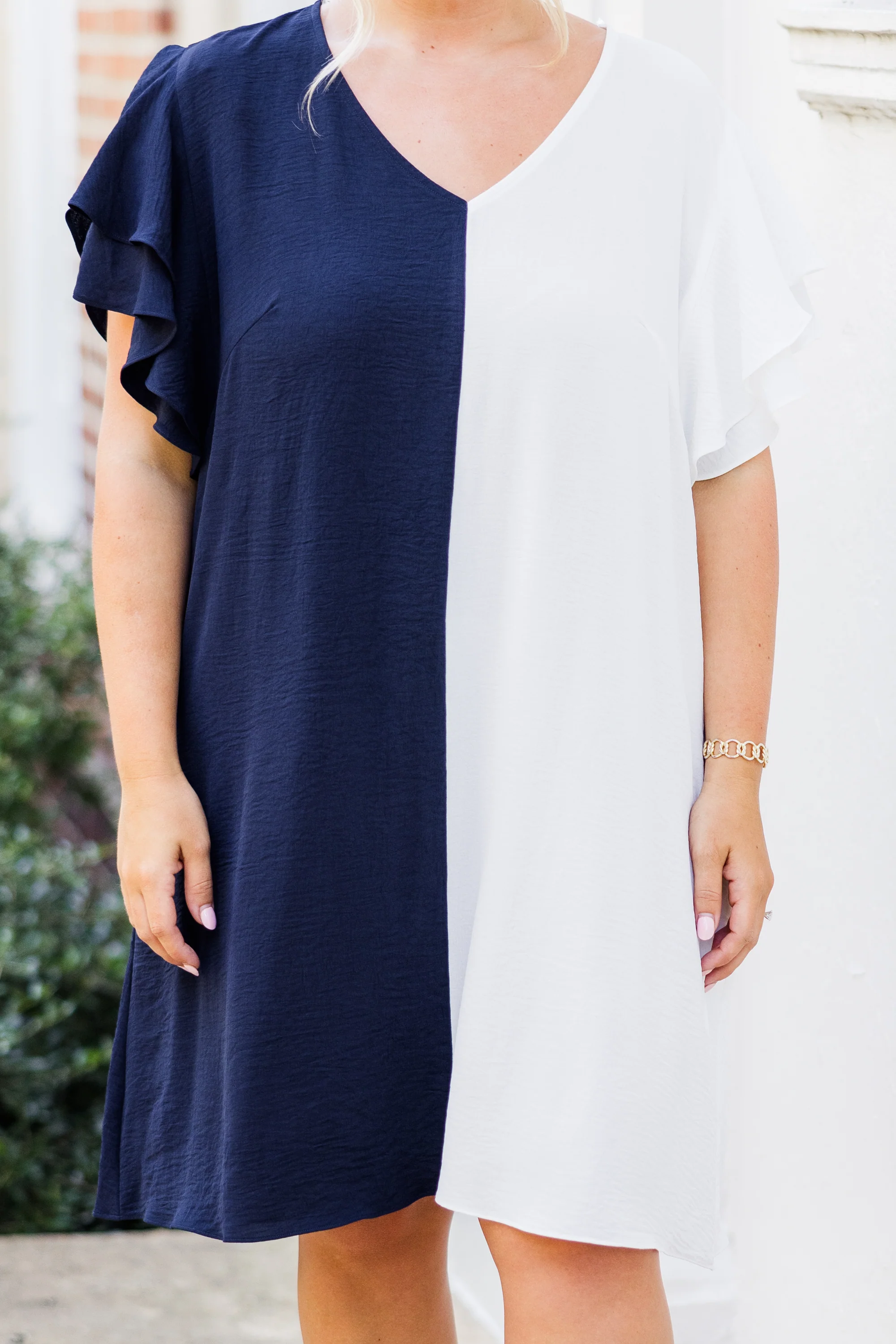 Saturday Best Dress, Navy-White - Giverhouse