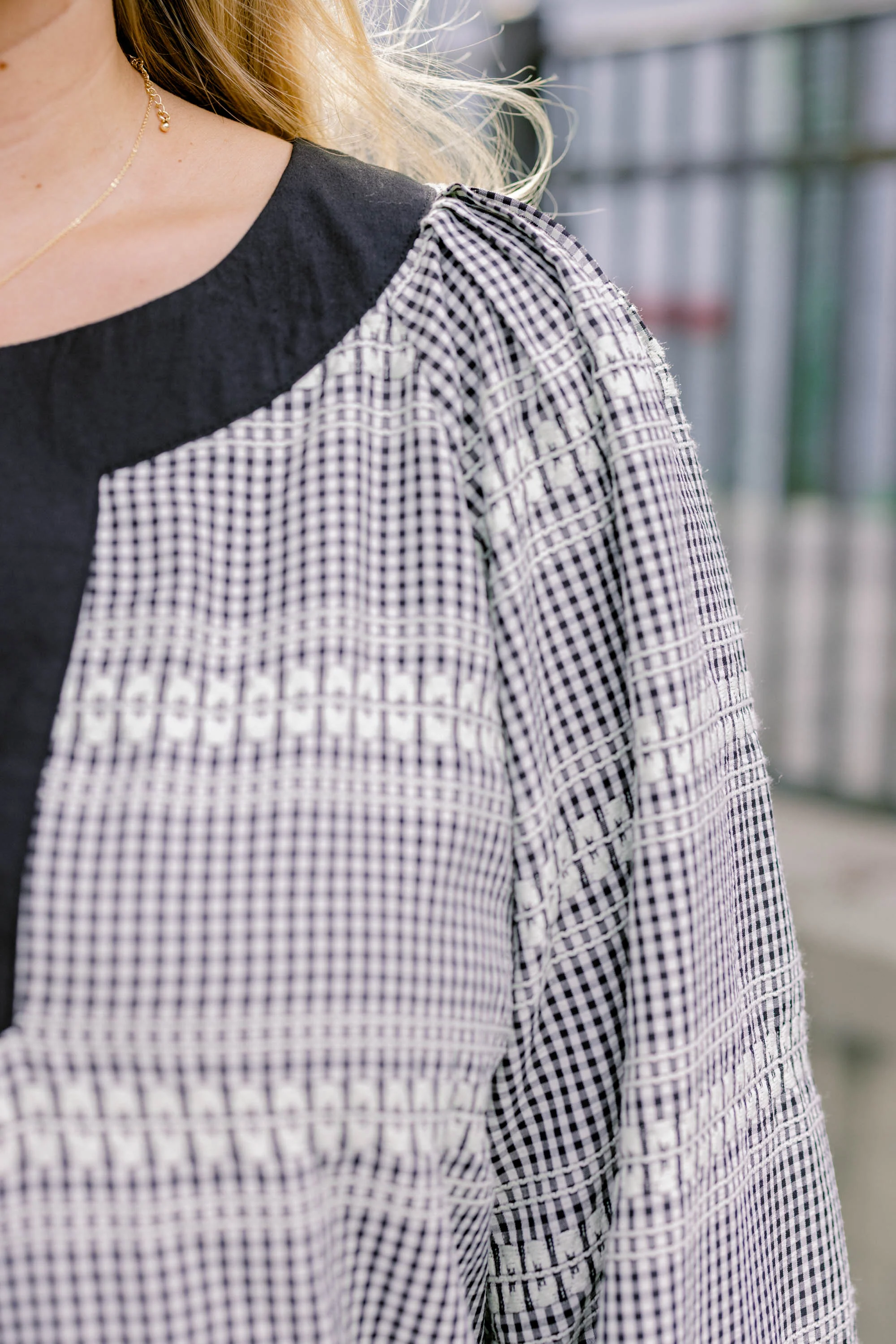 Free Like The Wind Top, Black Plaid - Giverhouse