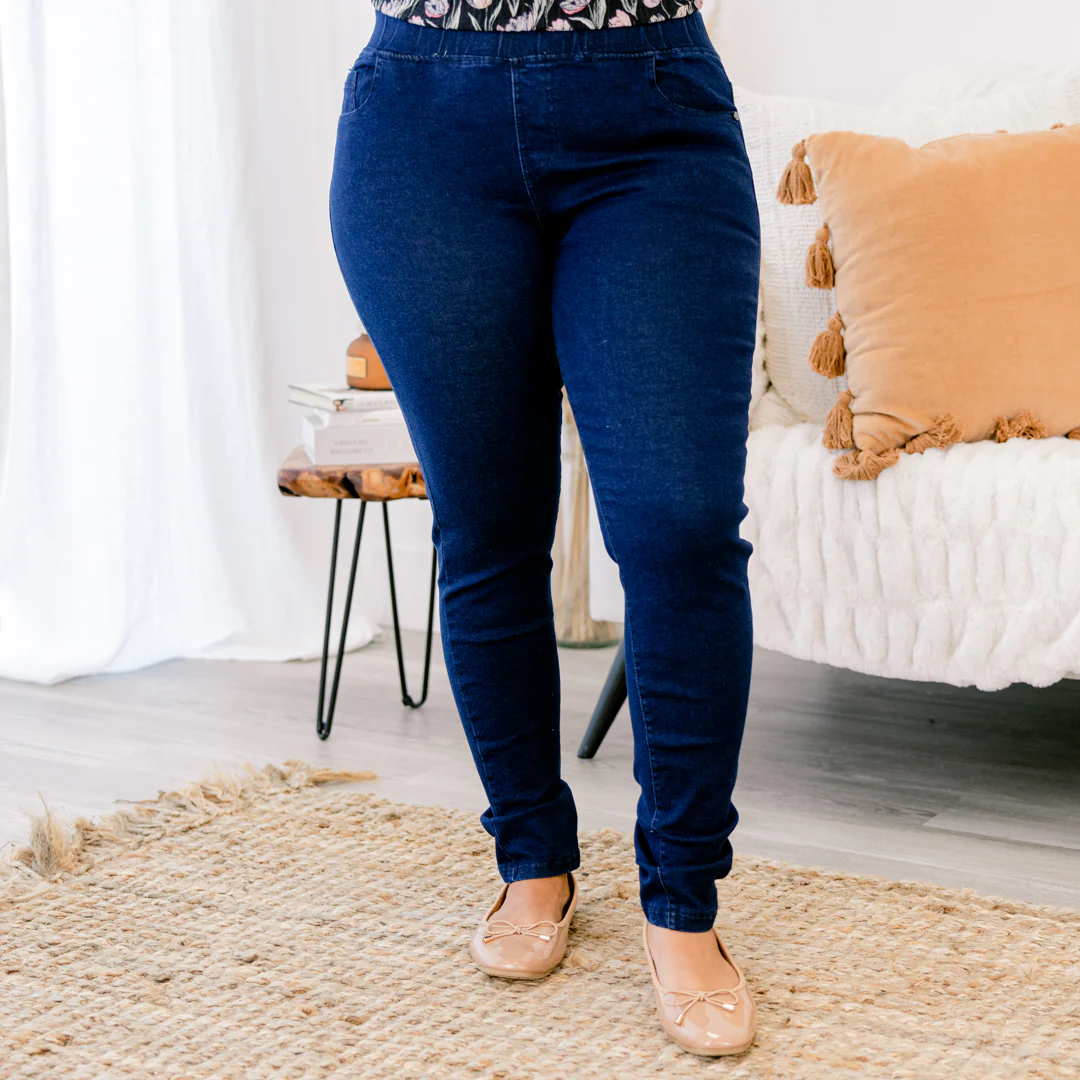 Peaceful Feelings Jeggings, Blue - Giverhouse