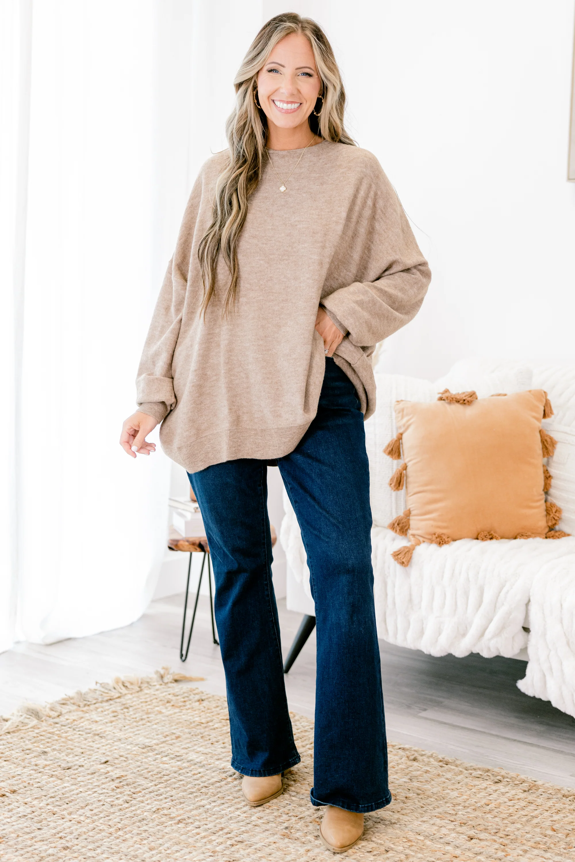 On My Own Sweater, Oatmeal - Giverhouse