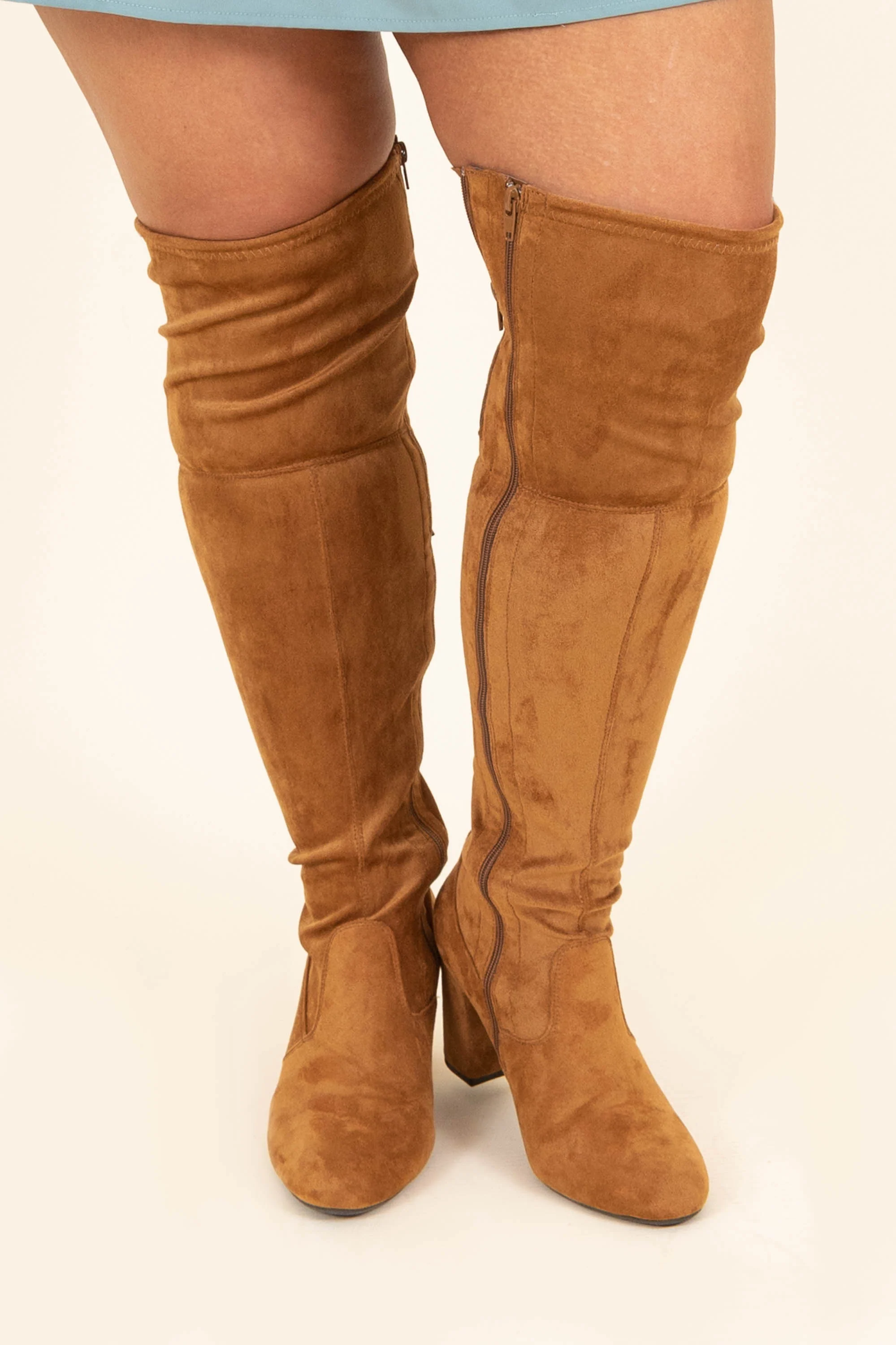 Slaying Suede Boots, New Tan - Giverhouse