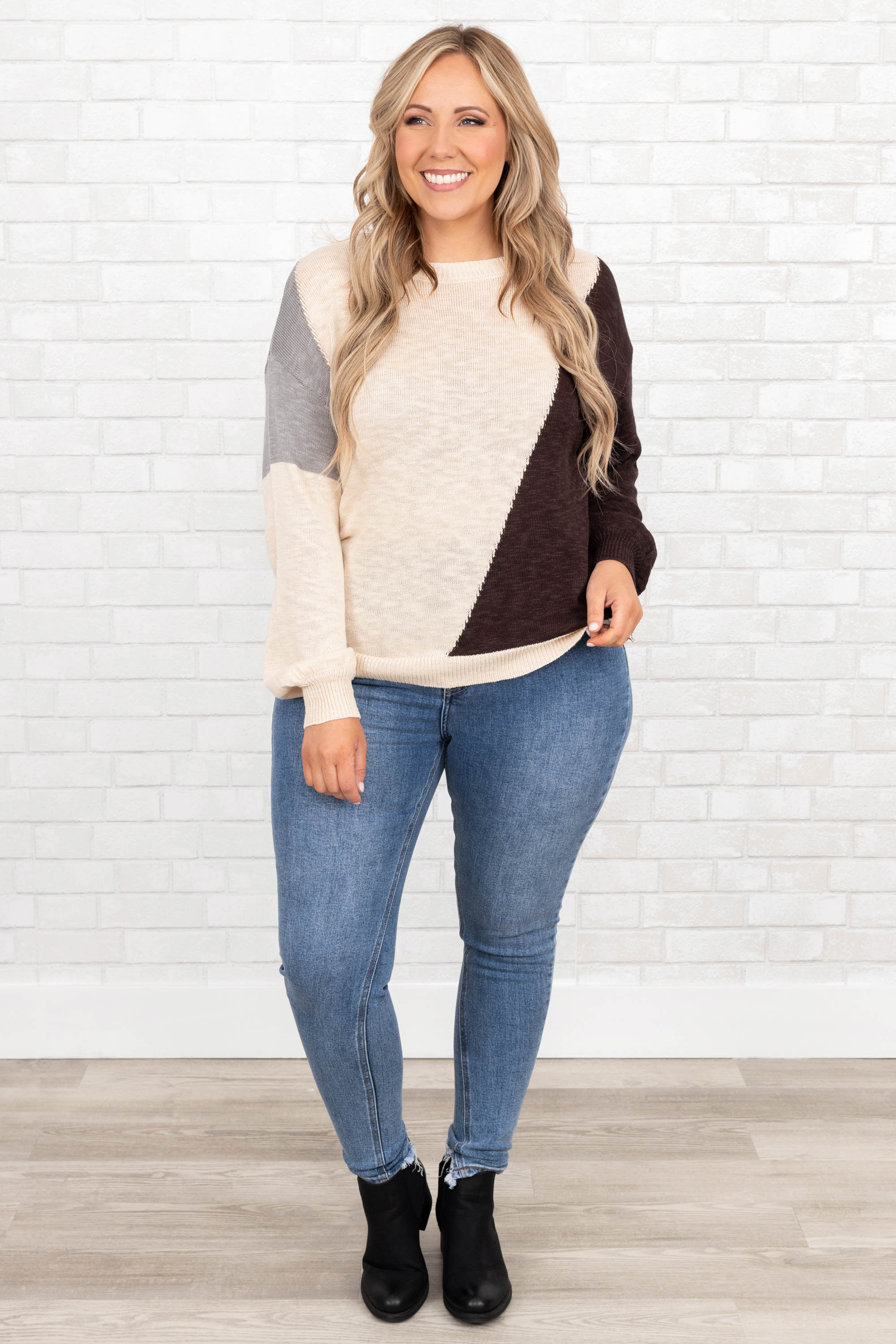 Always Thinking Sweater, Oatmeal - Giverhouse