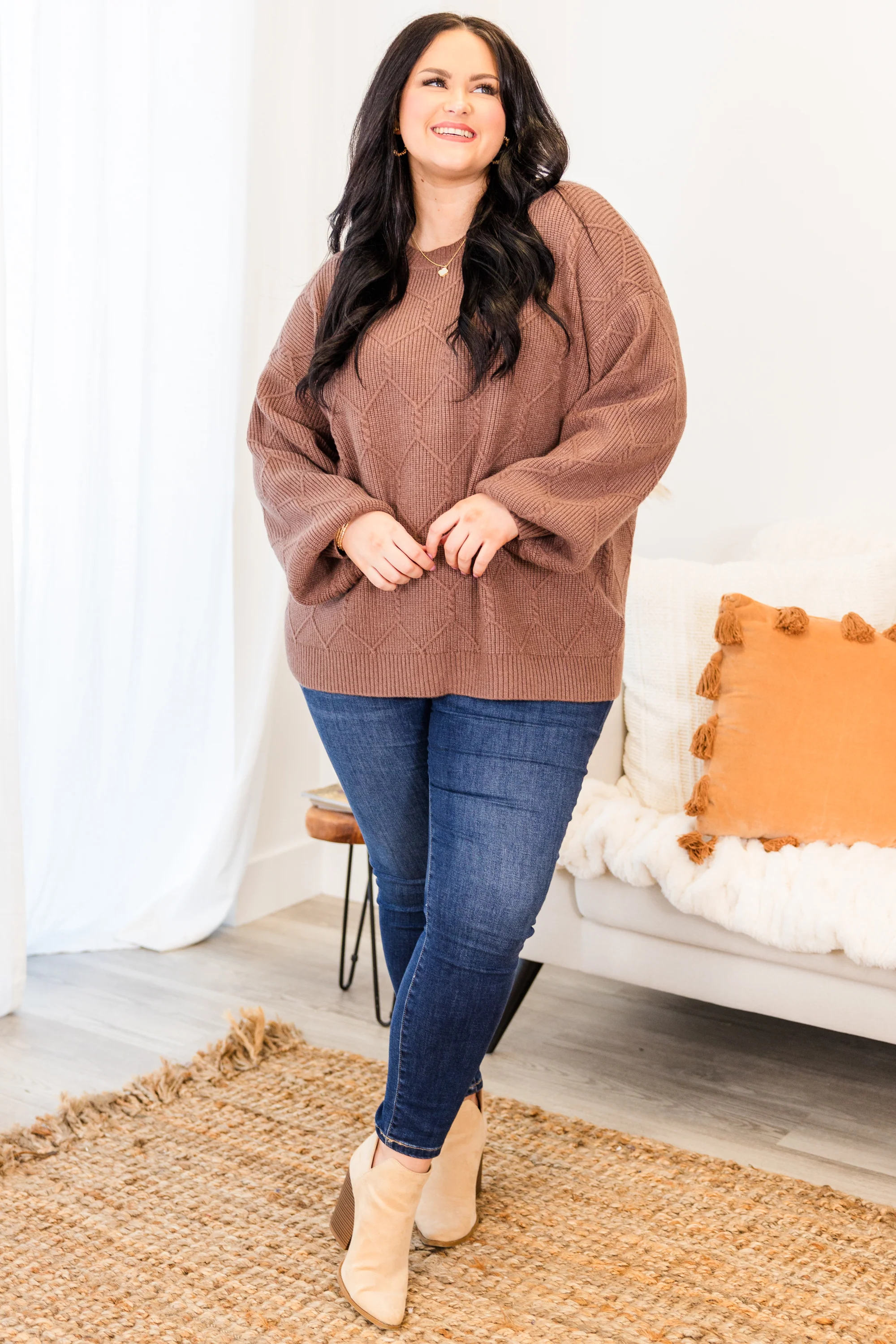 Let's Go For Some Coffee Sweater, Chestnut - Giverhouse