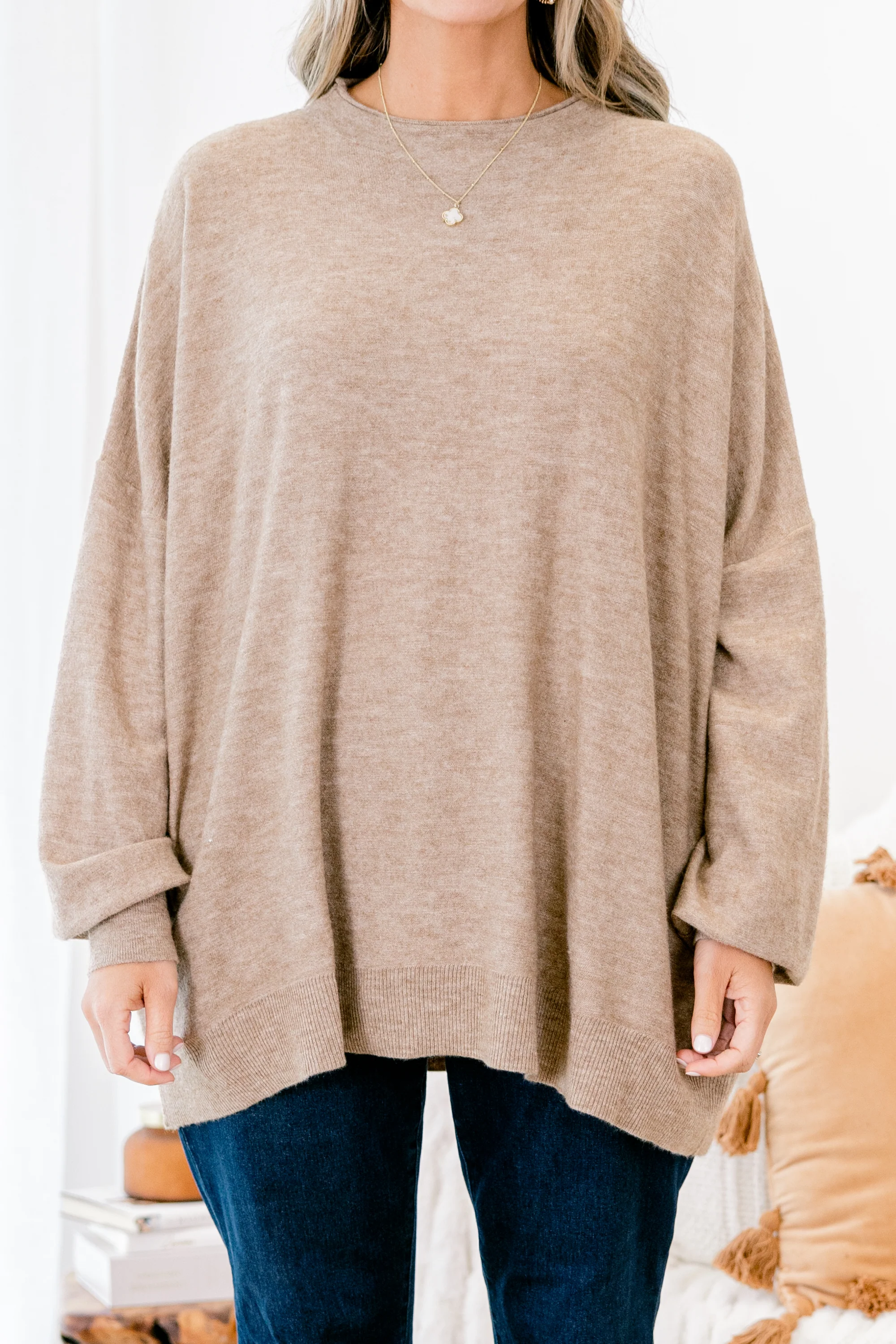 On My Own Sweater, Oatmeal - Giverhouse