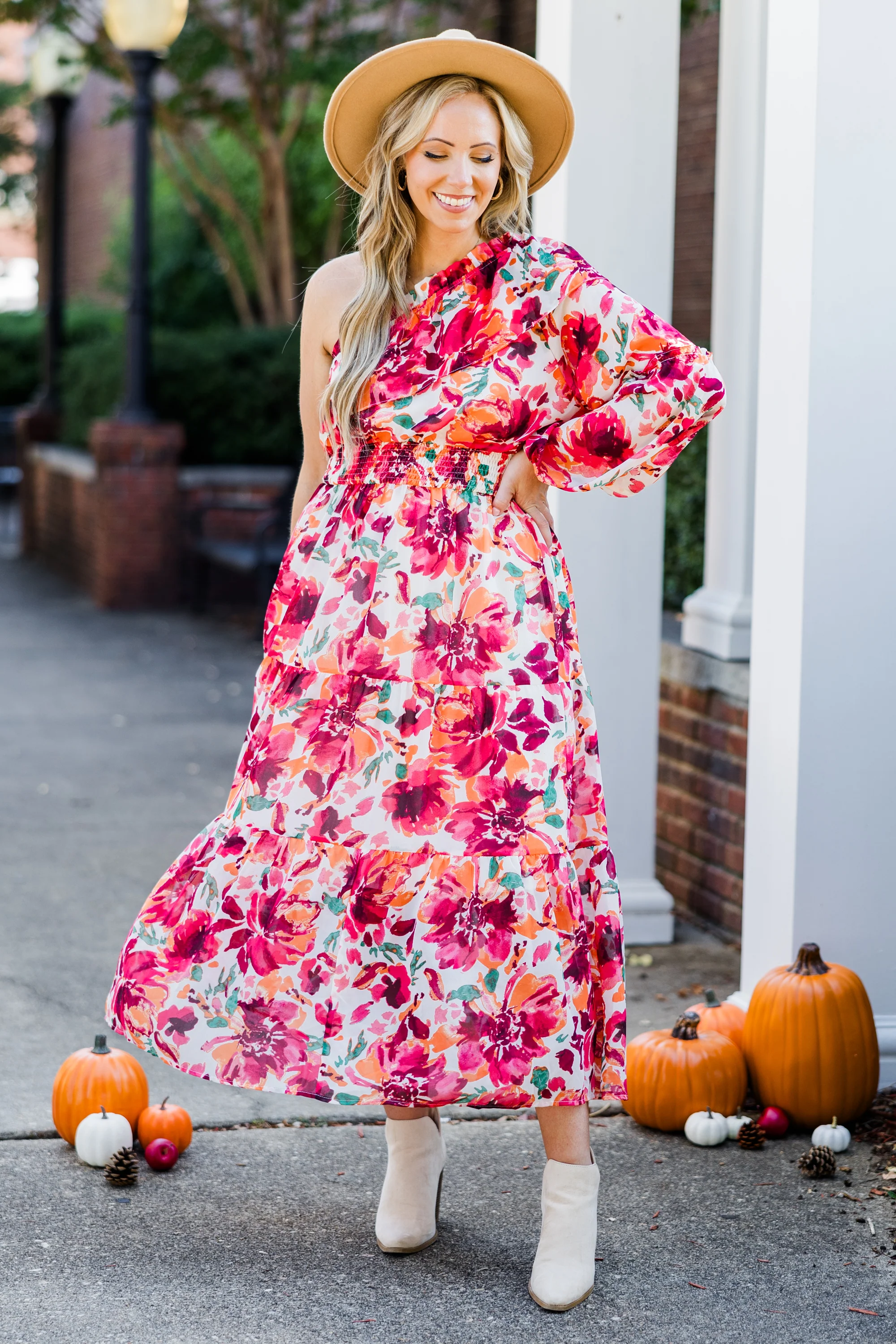 Love In The Moment Maxi Dress, Red Floral - Giverhouse