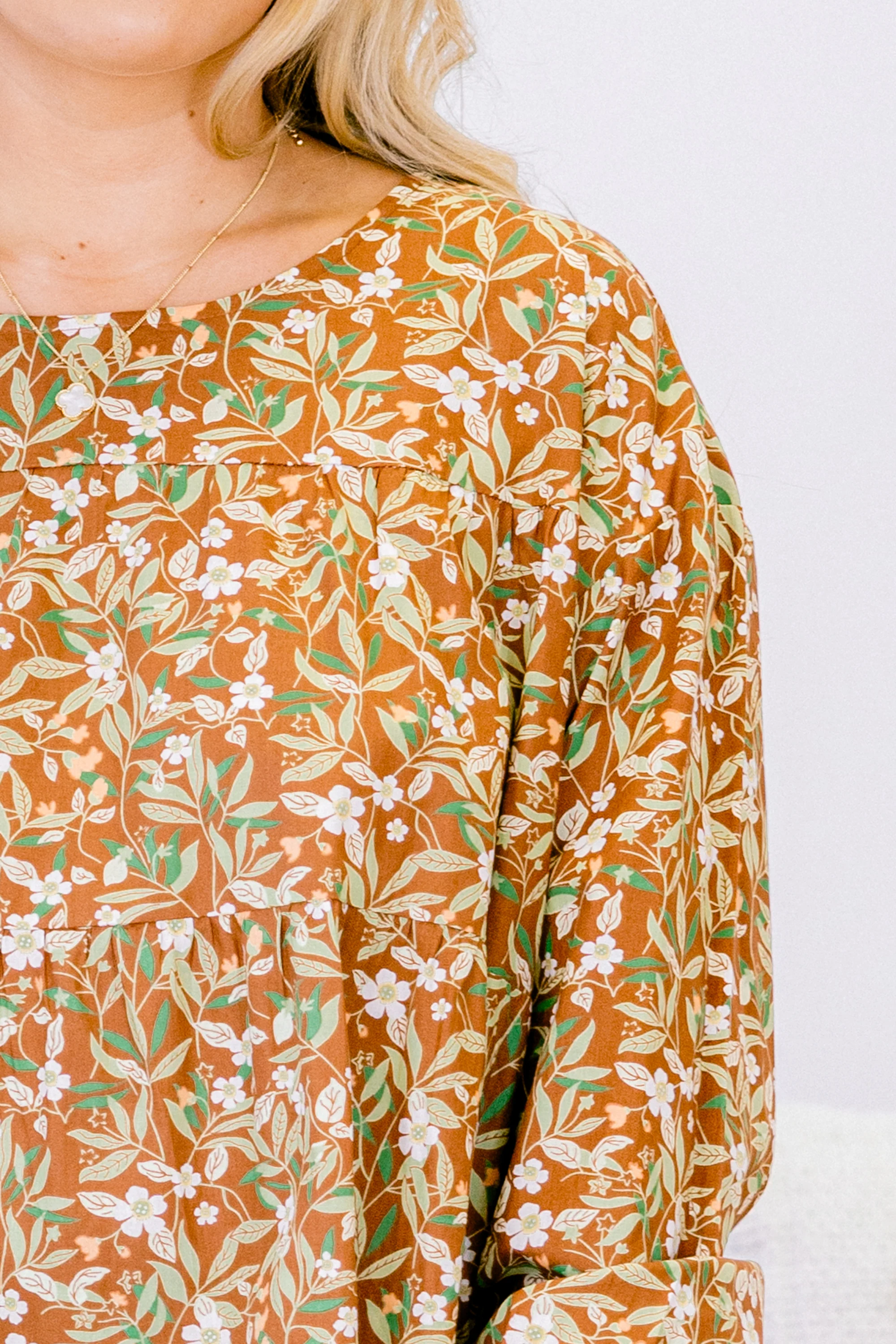 Anytime Now Top, Brown - Giverhouse