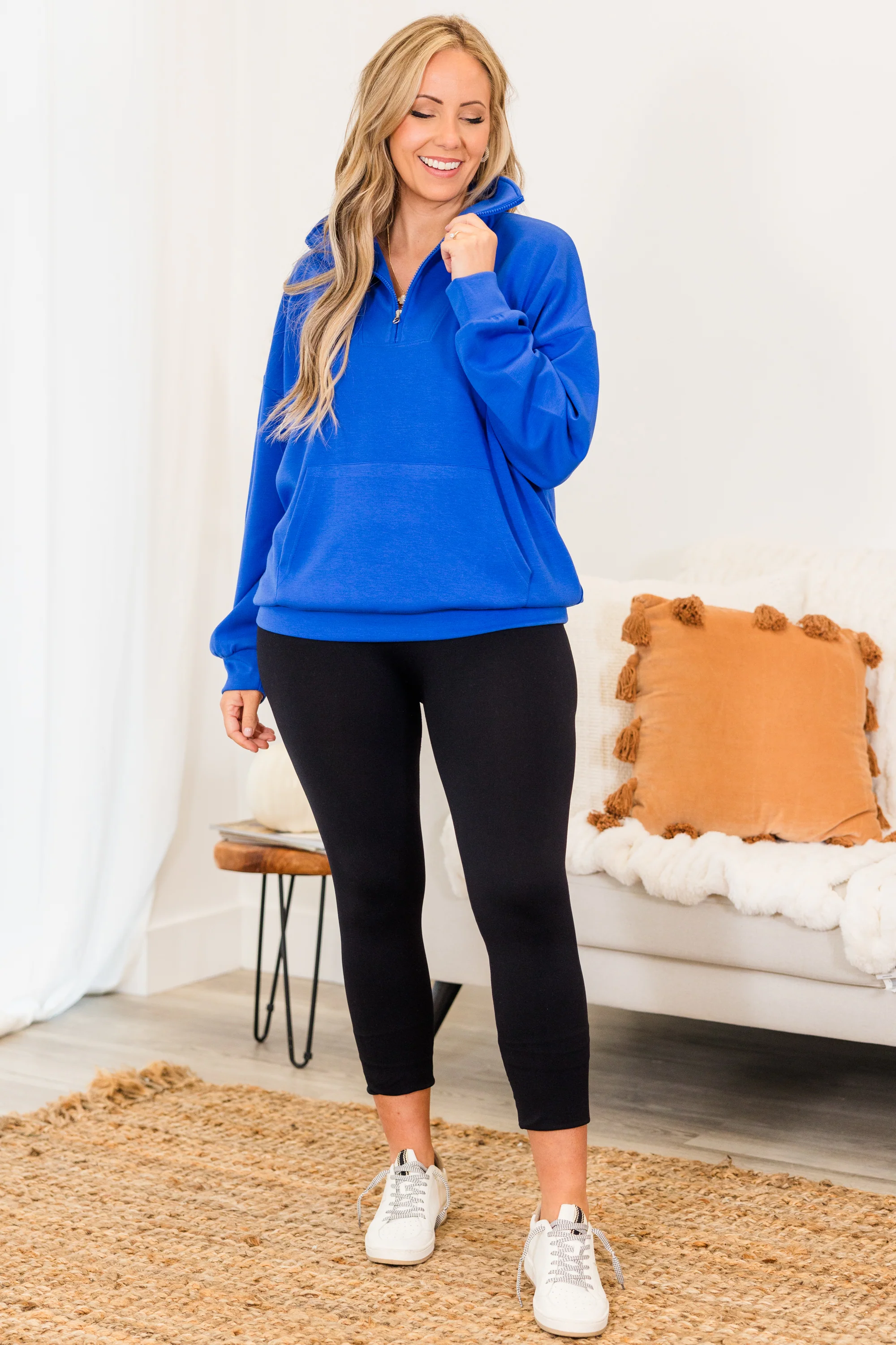 Sporty Chic Pullover, Blue - Giverhouse