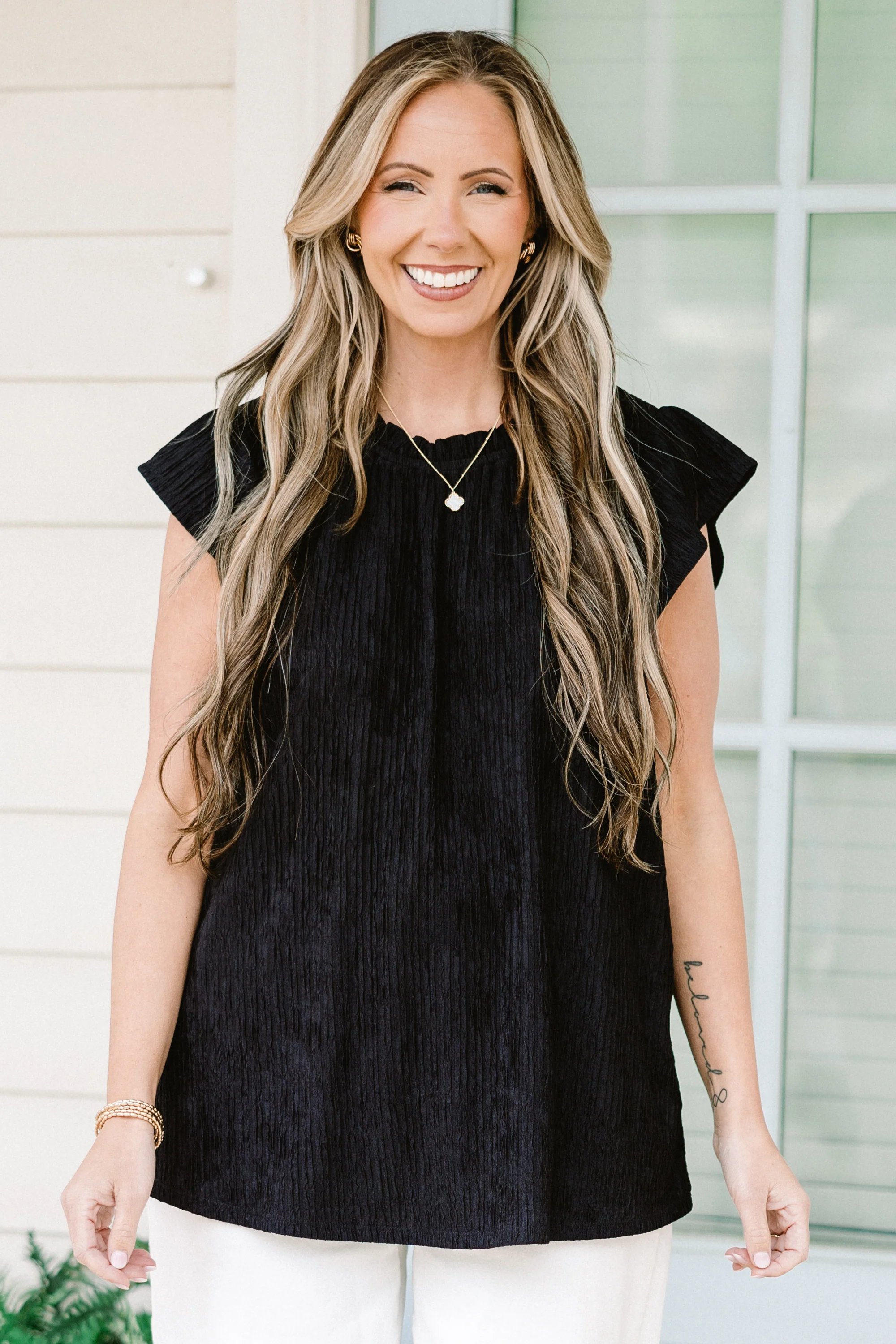 Worth My While Top, Black - Giverhouse