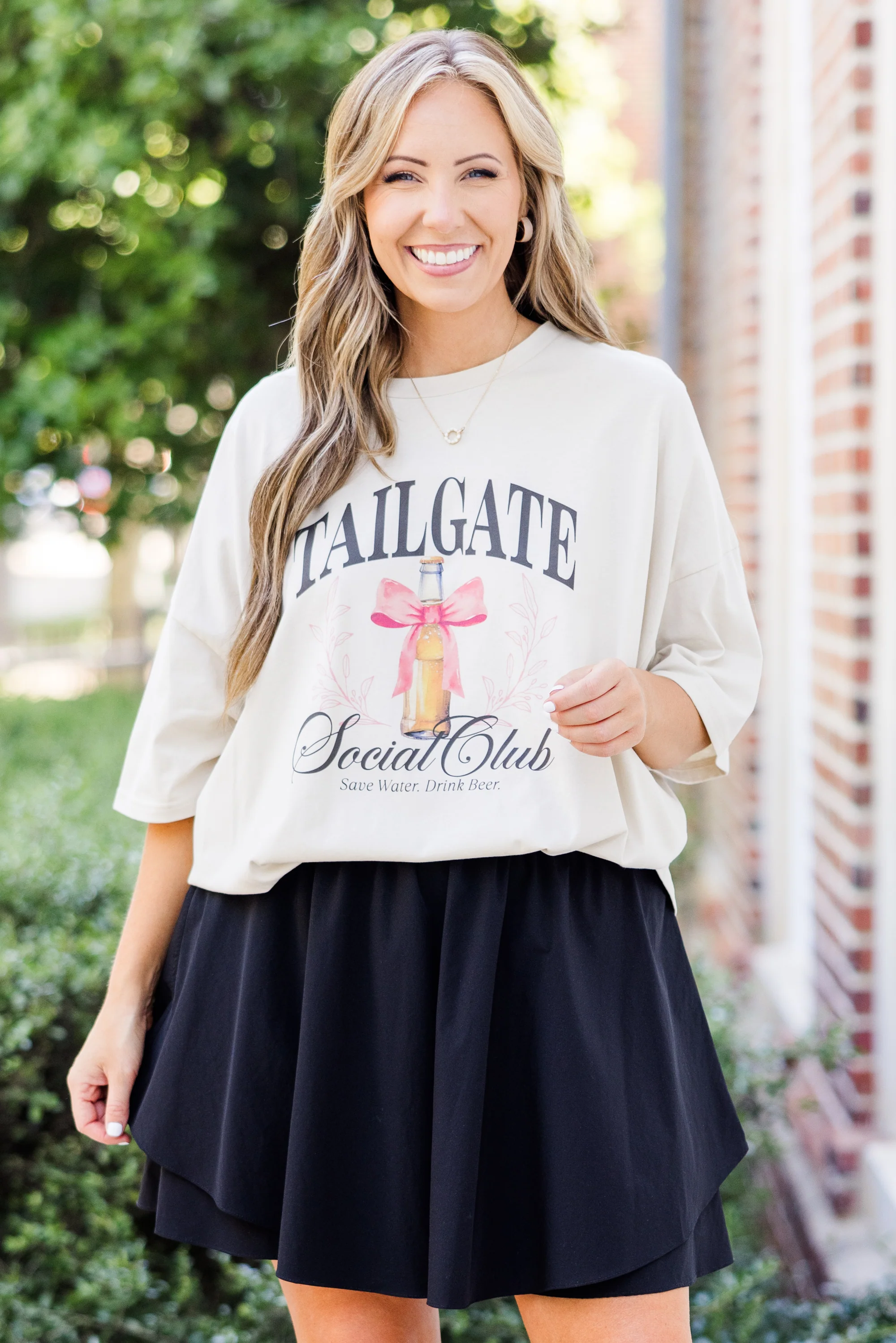 Tailgate Social Club Boyfriend Tee, Dust - Giverhouse