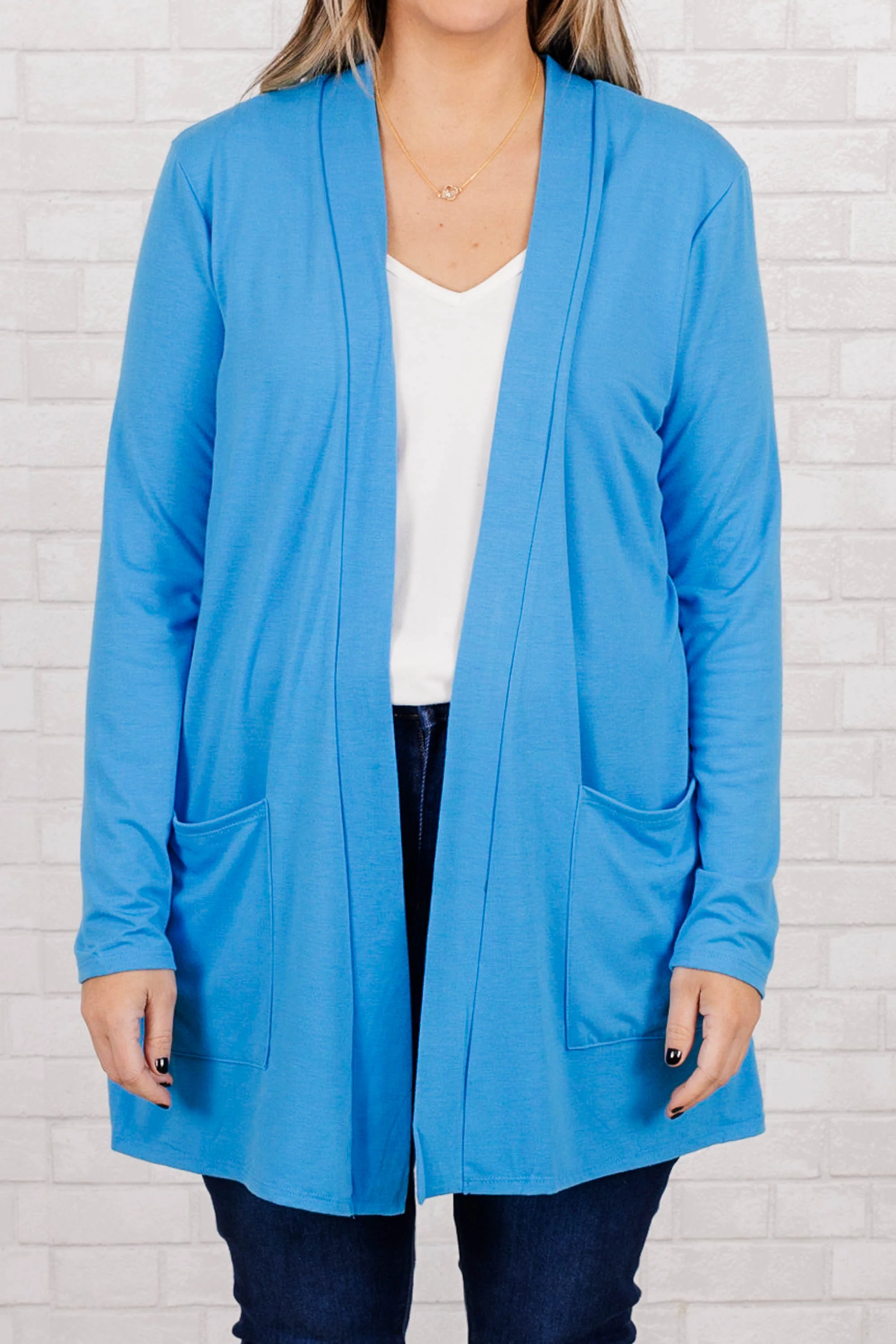 Kindness And Compassion Cardigan, Deep Sky - Giverhouse