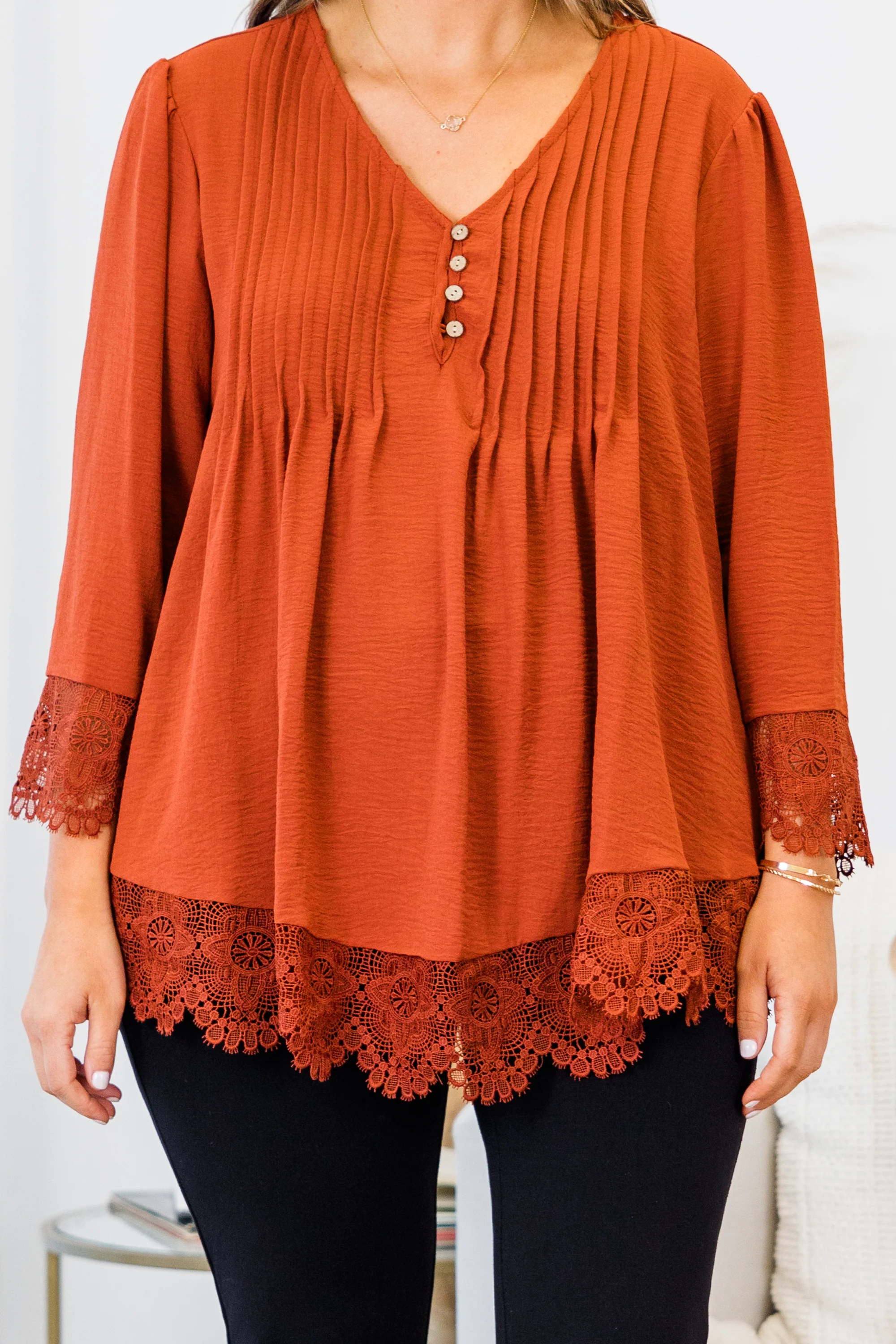 Desert Sunrise Top, Rust - Giverhouse