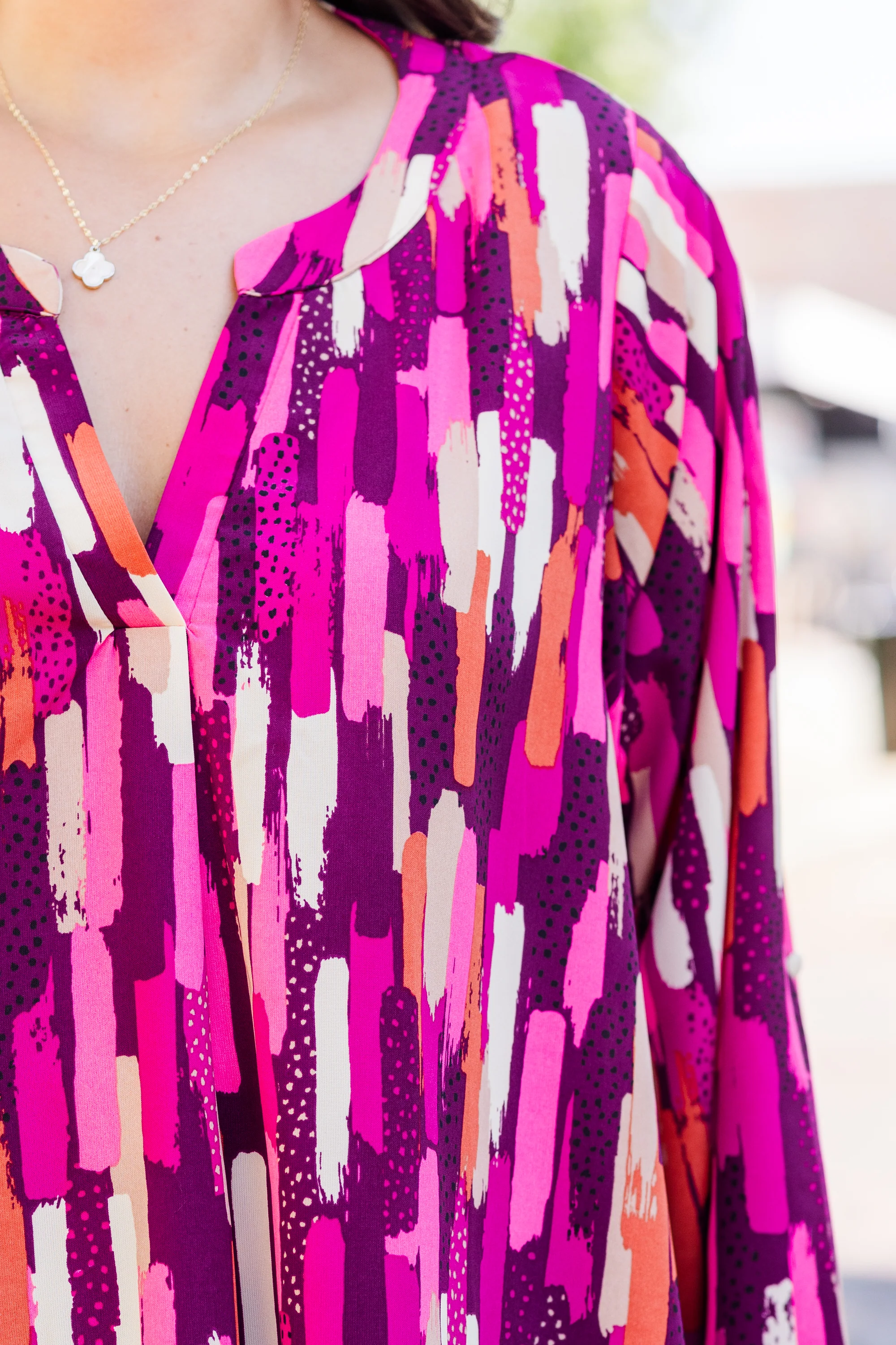 In Office Top, Pink Multi - Giverhouse