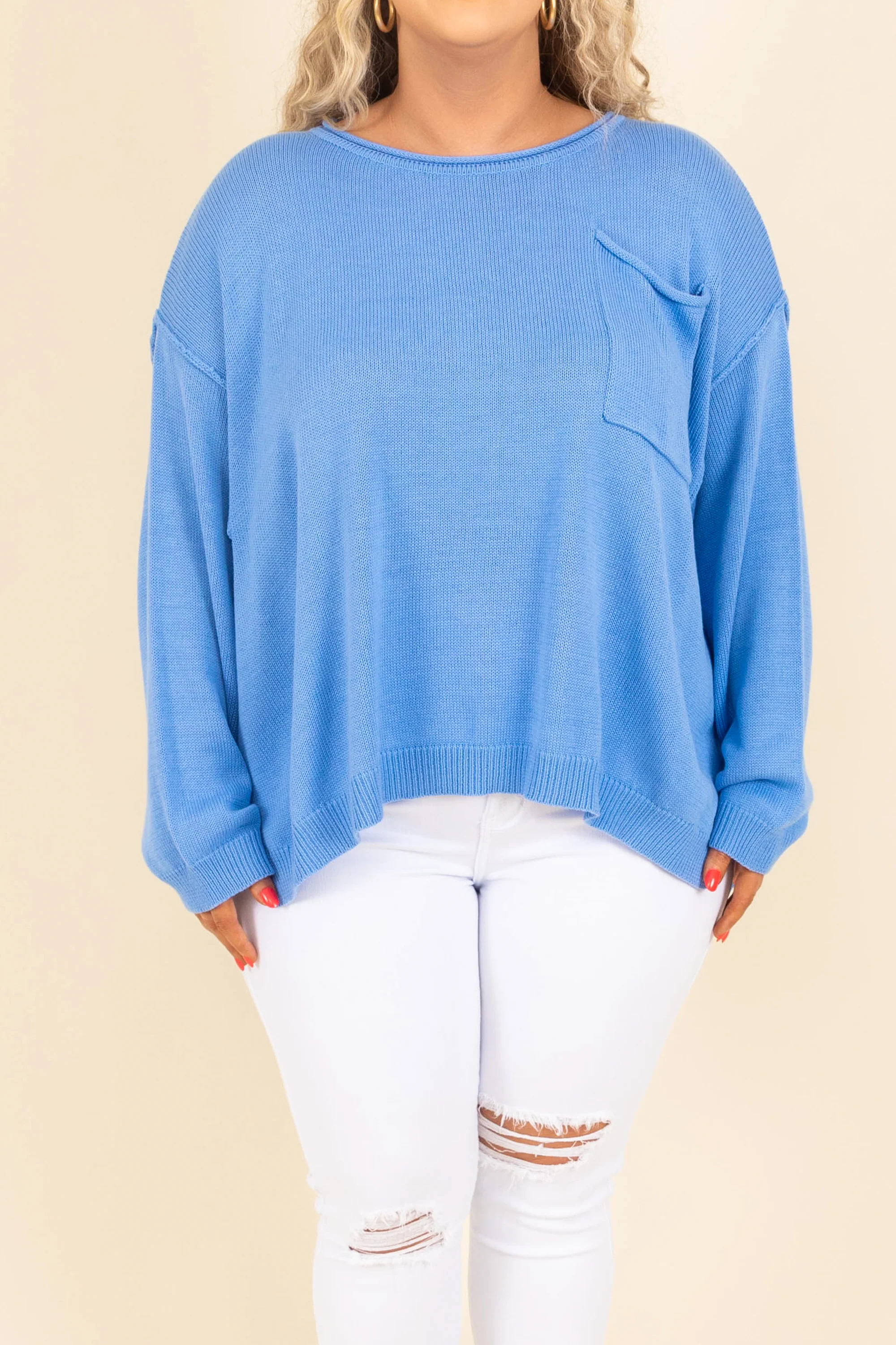 Let Me Be Sweater, Dusty Blue - Giverhouse