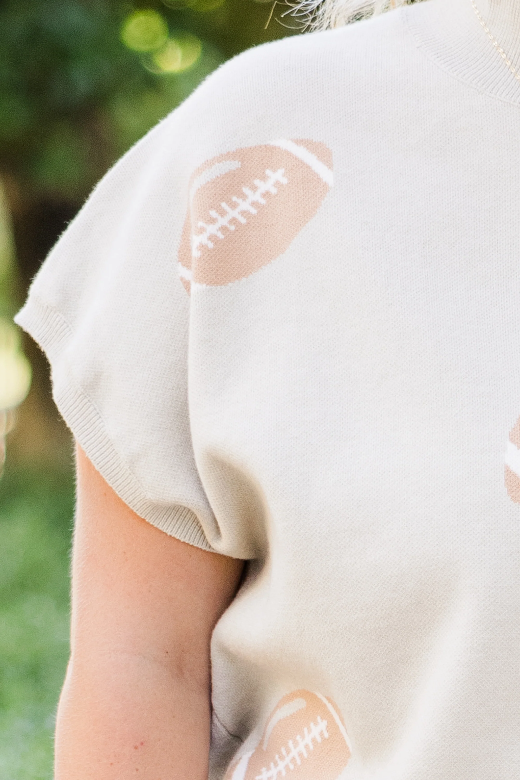 Football Mama Sweater, Oatmeal - Giverhouse