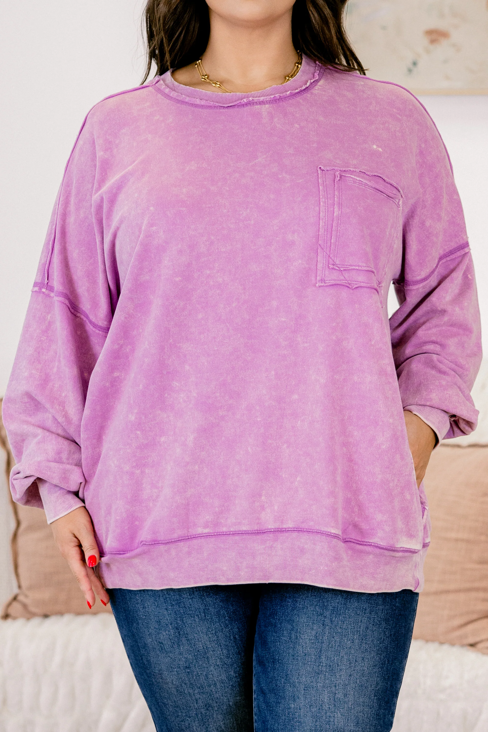 Staying Positive Top, Bright Violet - Giverhouse