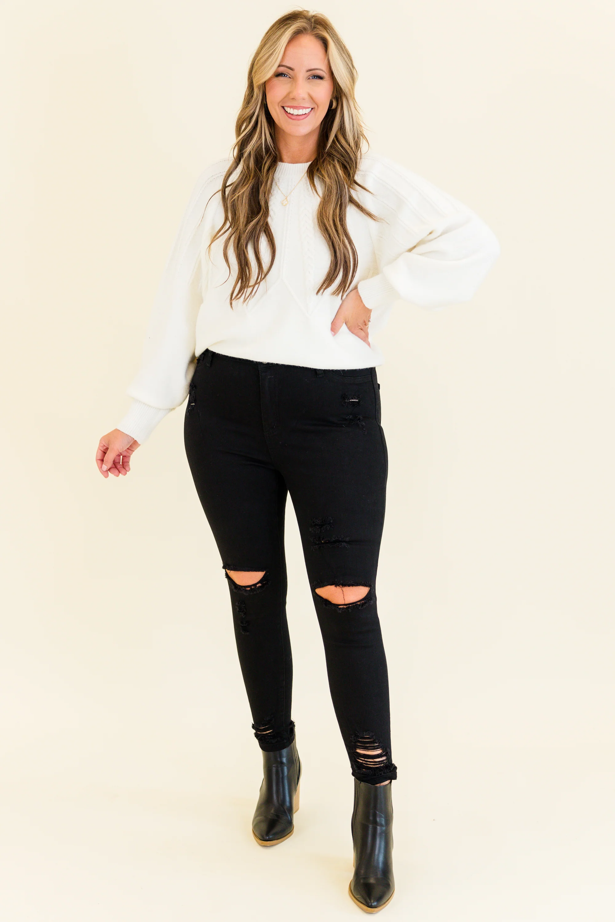 Blank Slate Skinny Jeans, Black - Giverhouse