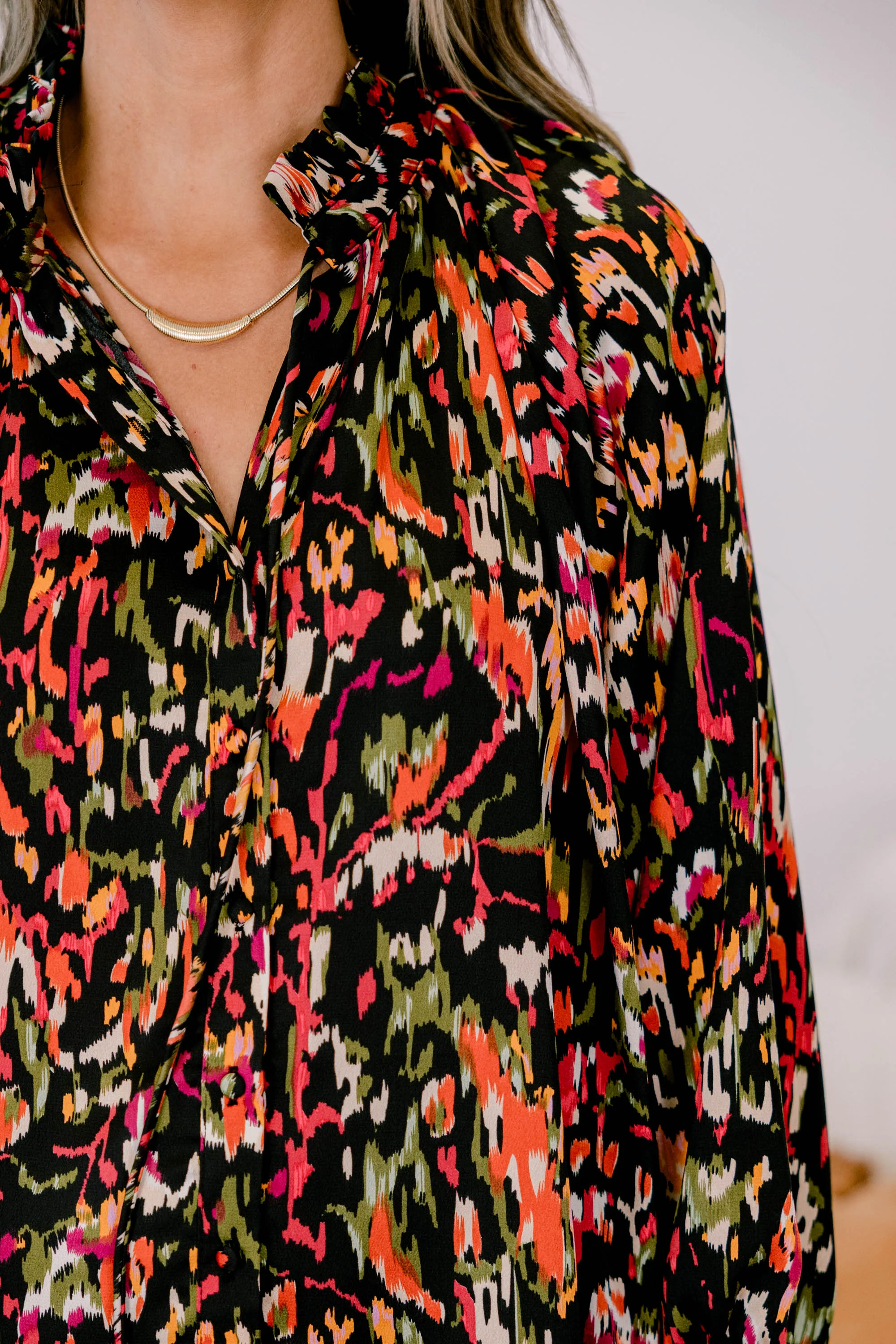 All In Due Time Top, Black Multi - Giverhouse