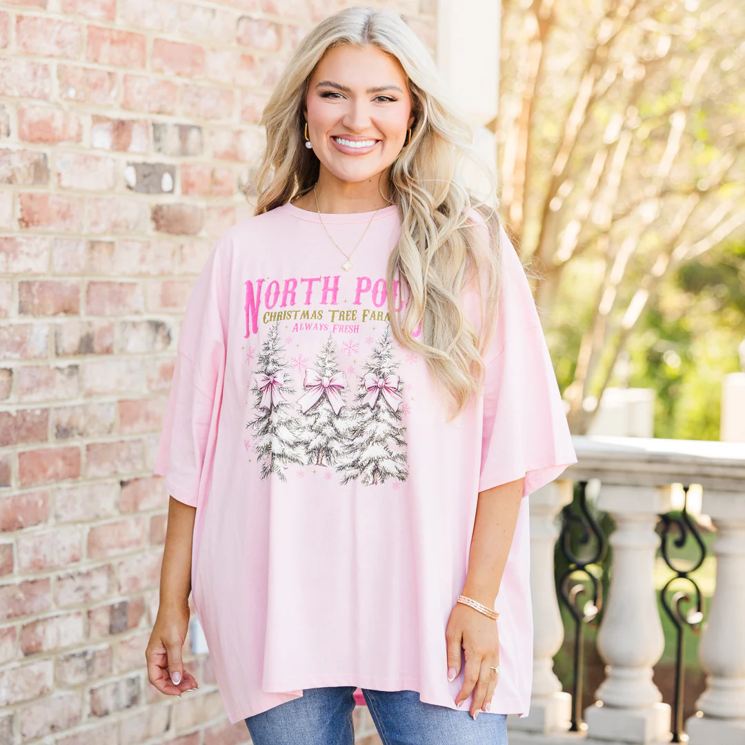 Tree Farm Boyfriend Tee, Dusty Pink - Giverhouse