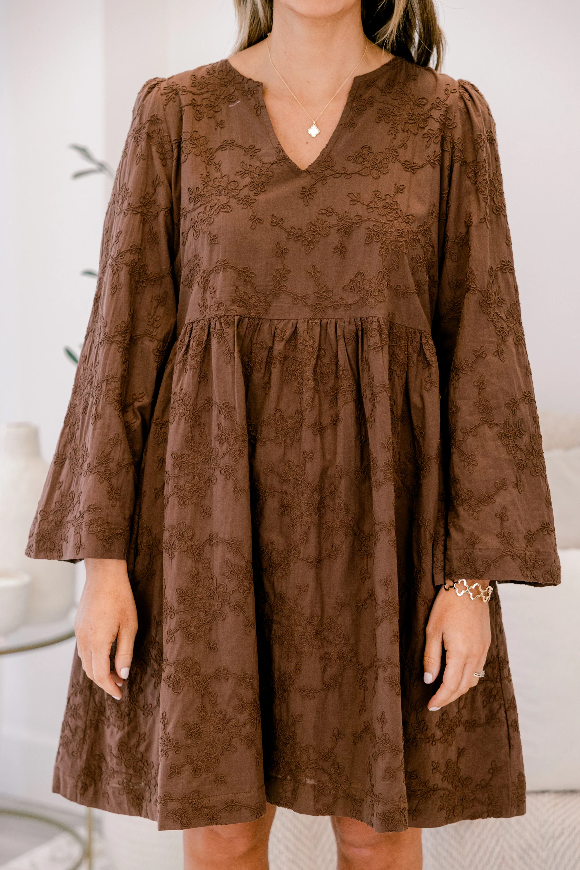 These Rainy Days Dress, Brown - Giverhouse