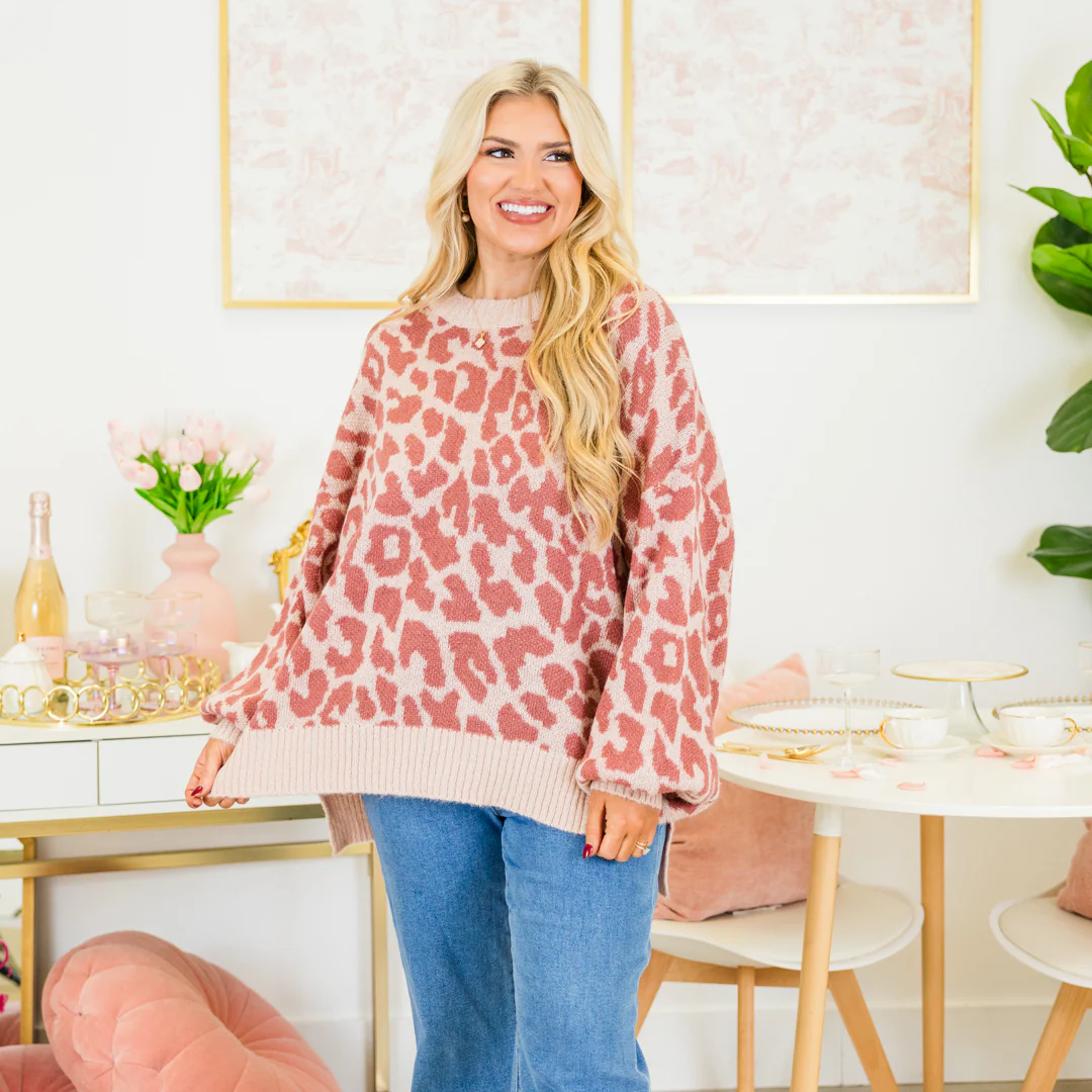 Me And The Jungle Sweater, Pink - Giverhouse