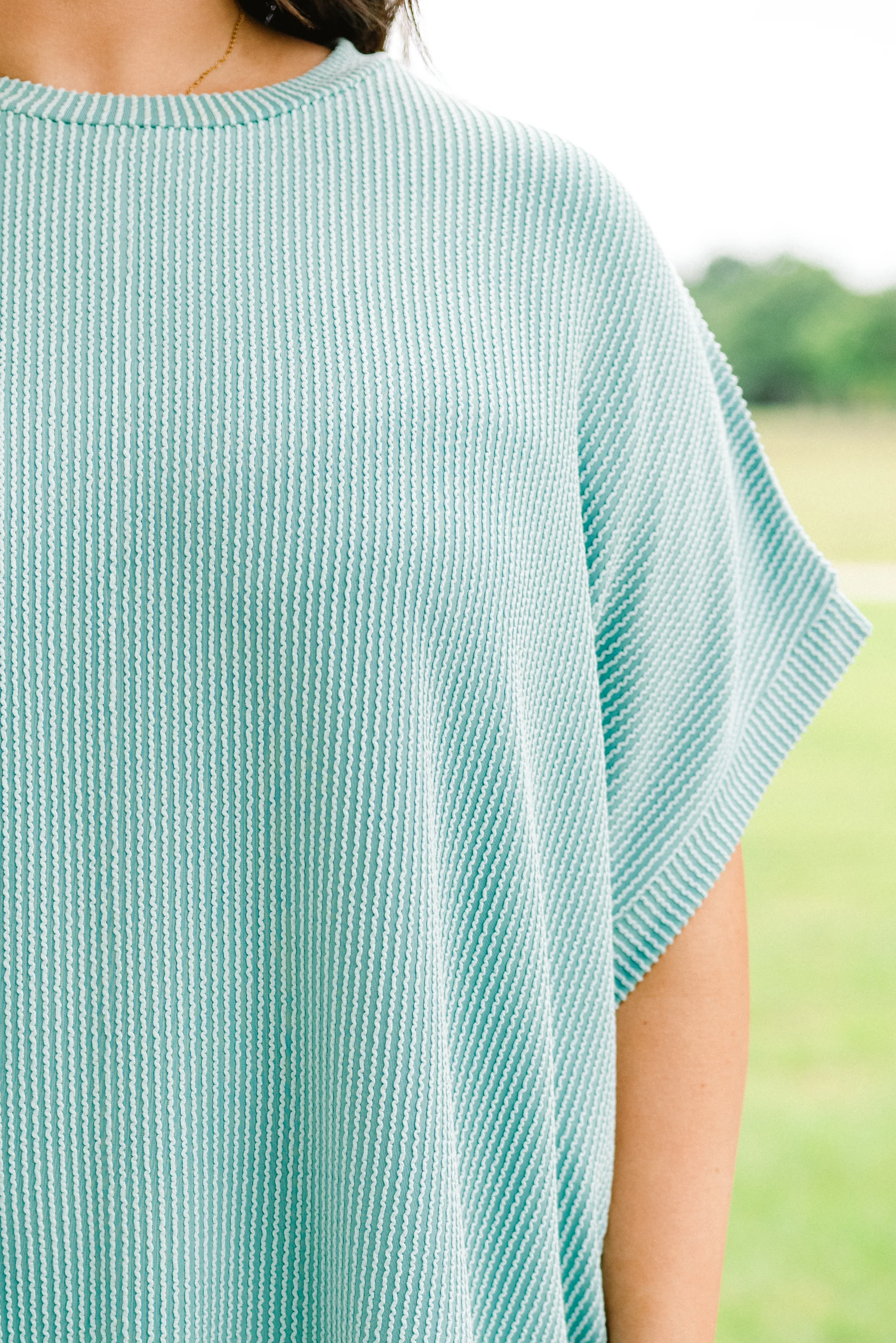 All About Knits Top, Turquoise - Giverhouse