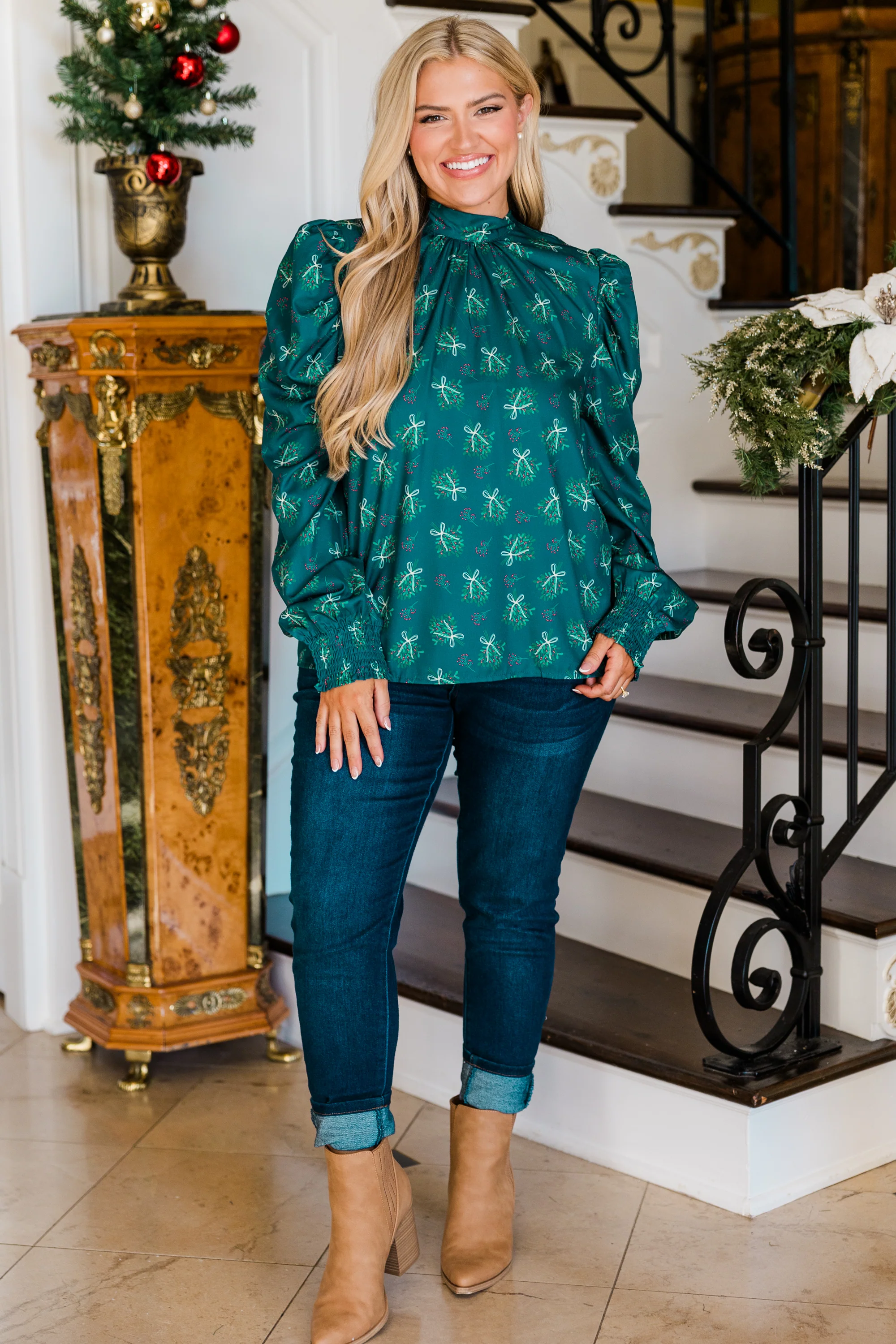 With This Wreath Top, Green - Giverhouse