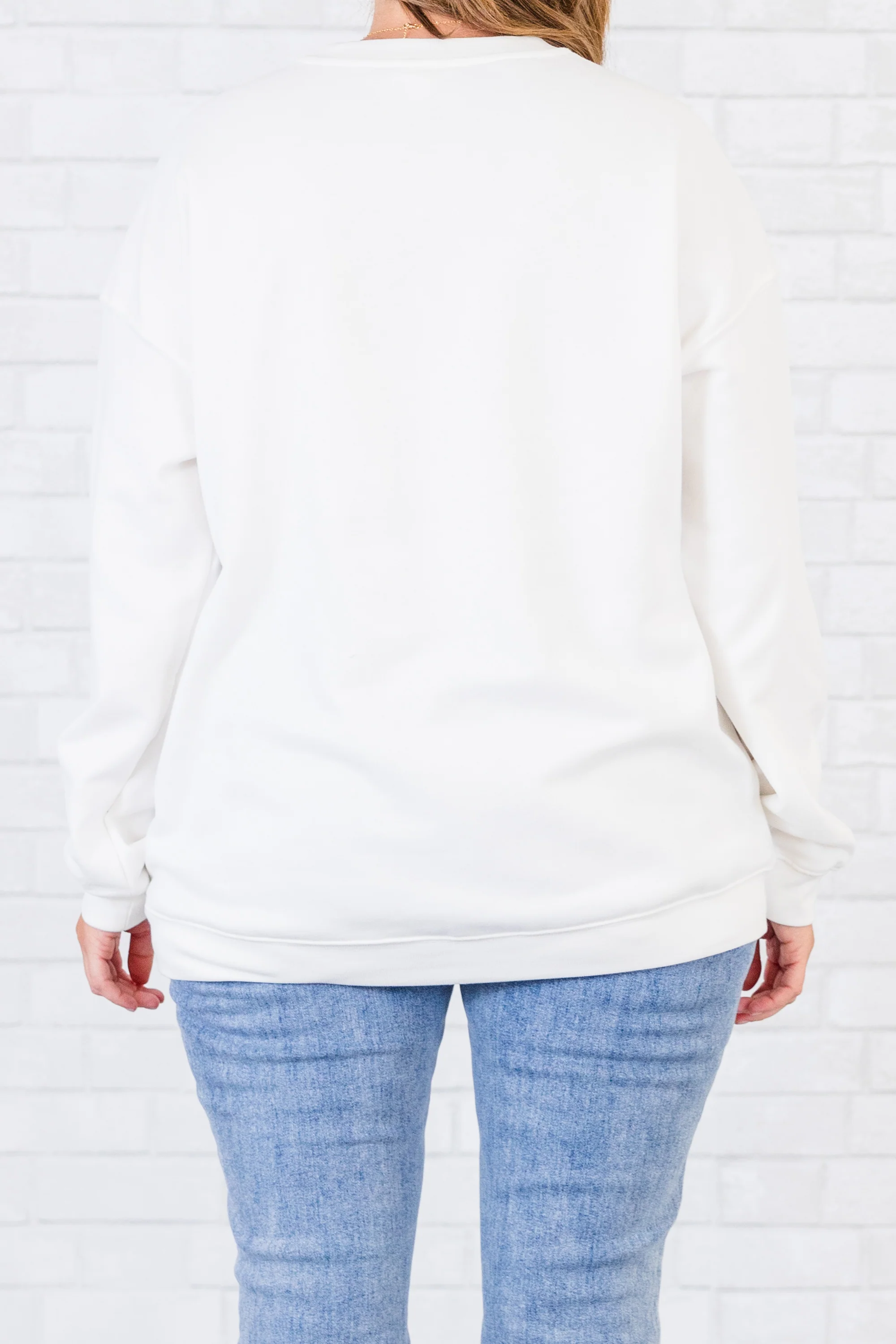 A Moment For The Bow Pullover, White - Giverhouse
