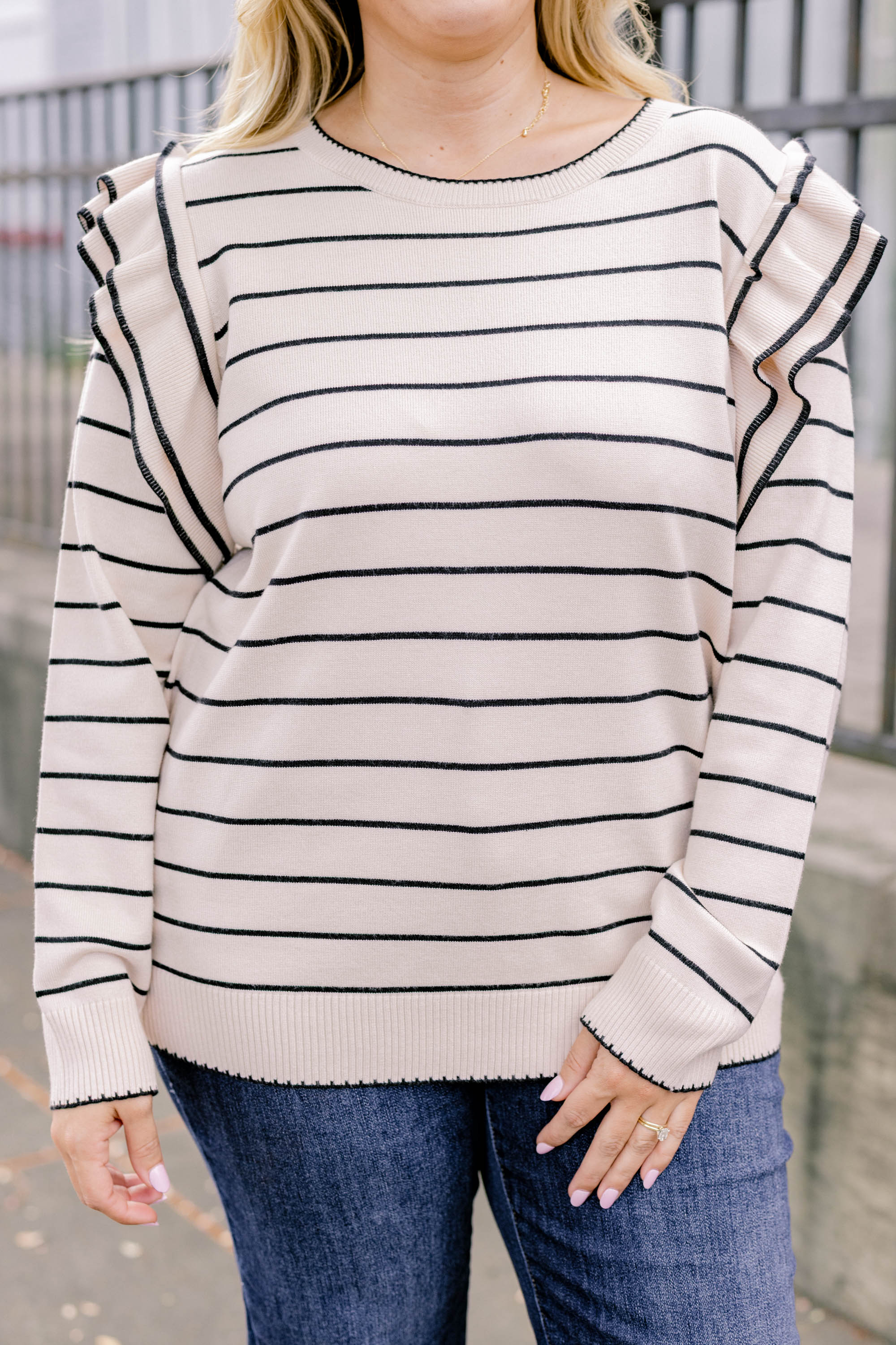 Always Timeless Sweater, Cream-Black - Giverhouse