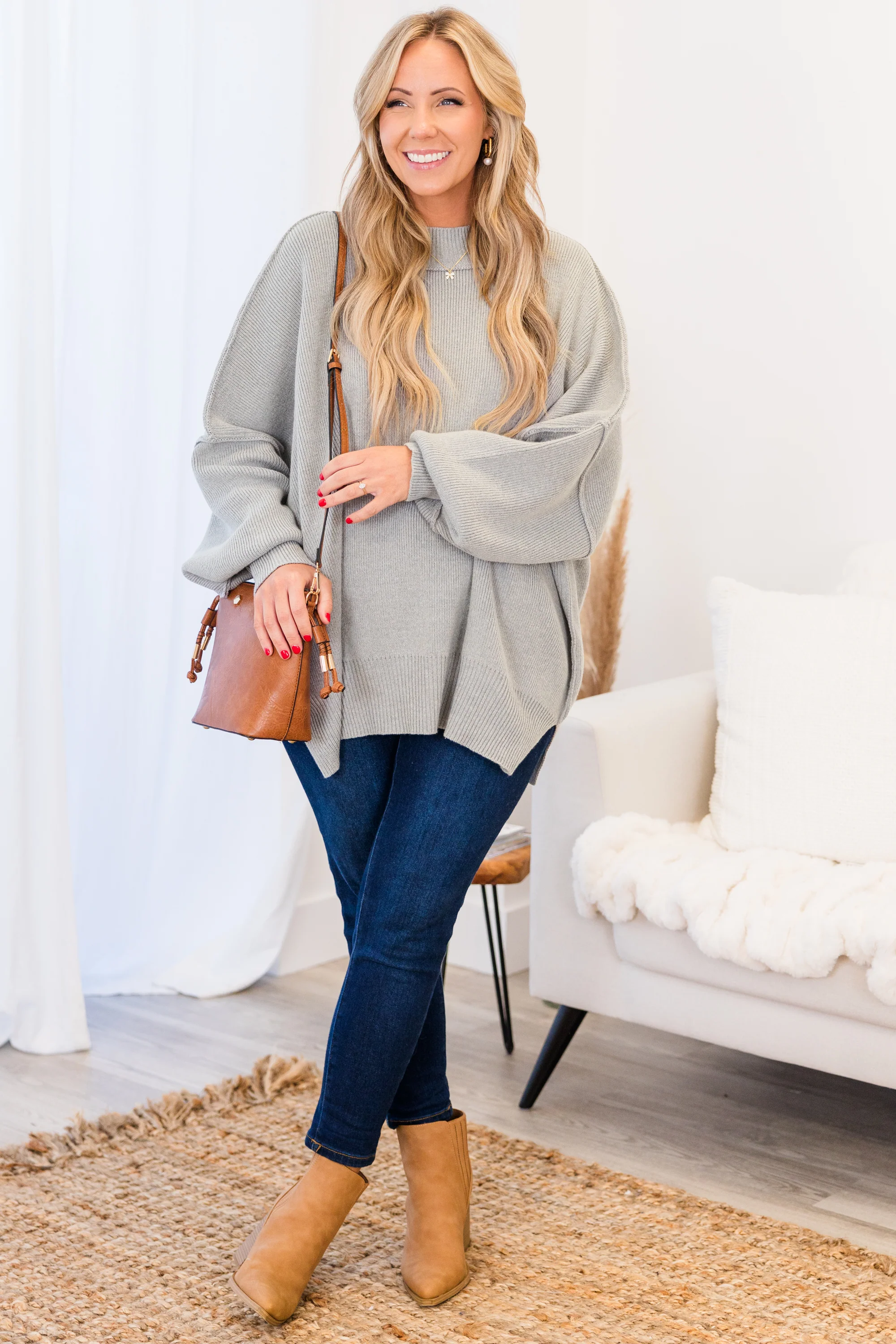 Magically Me Sweater, Heather Grey - Giverhouse