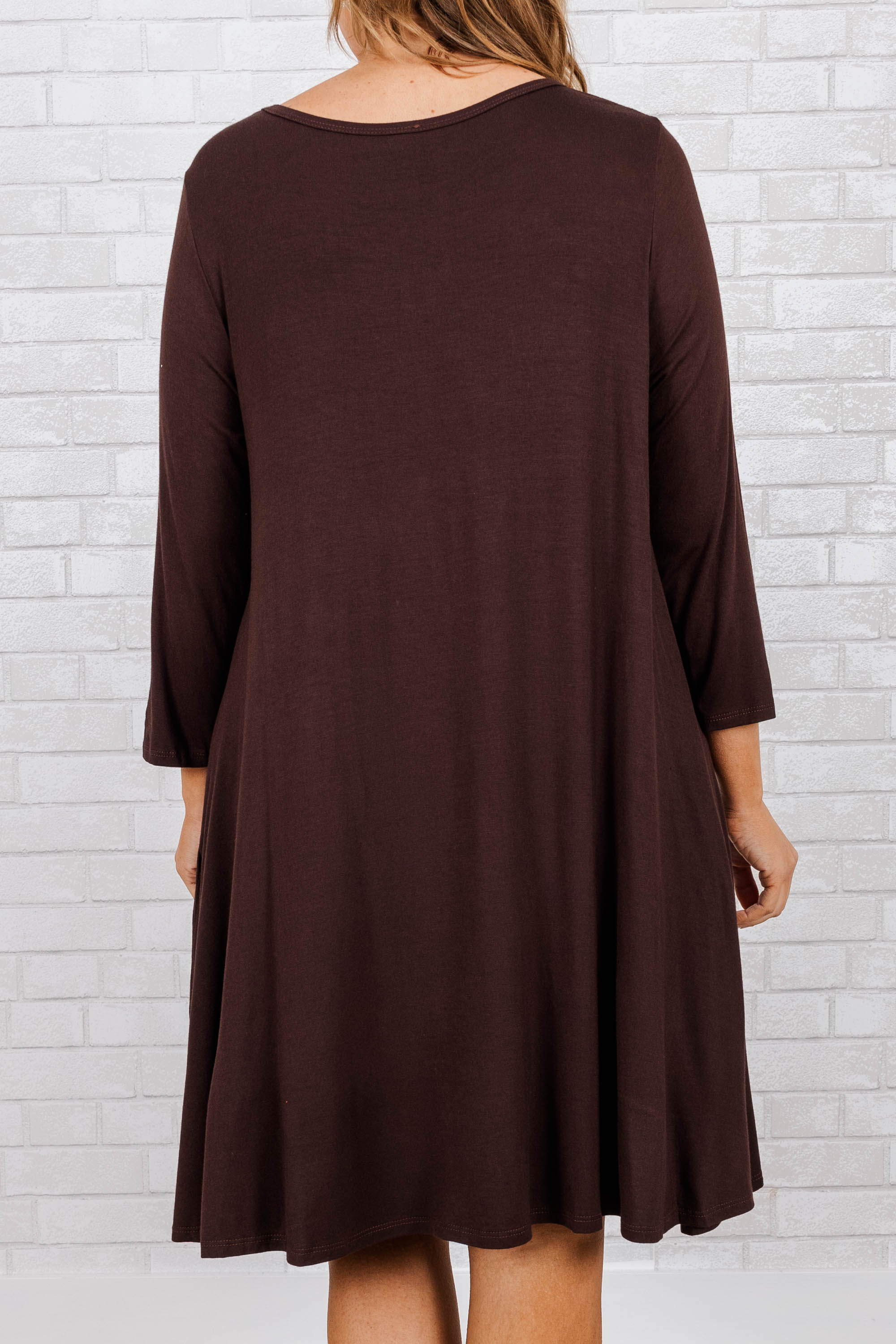 Tell The Talk Dress, Brown - Giverhouse