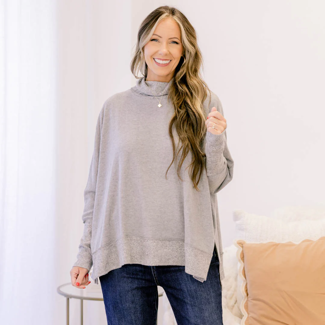 Working Late Top, Gray - Giverhouse