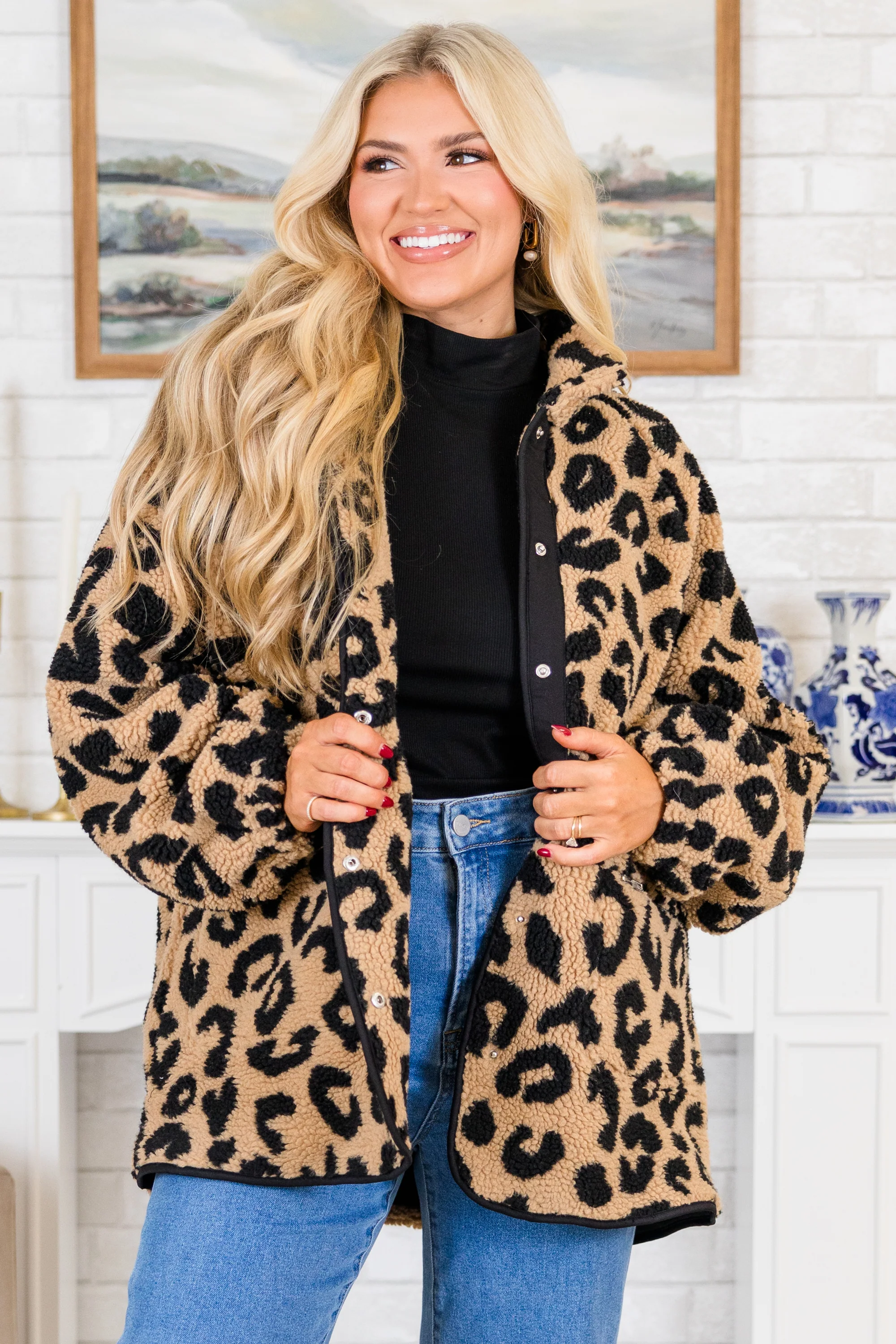 Spots Of Life Coat, Black - Giverhouse