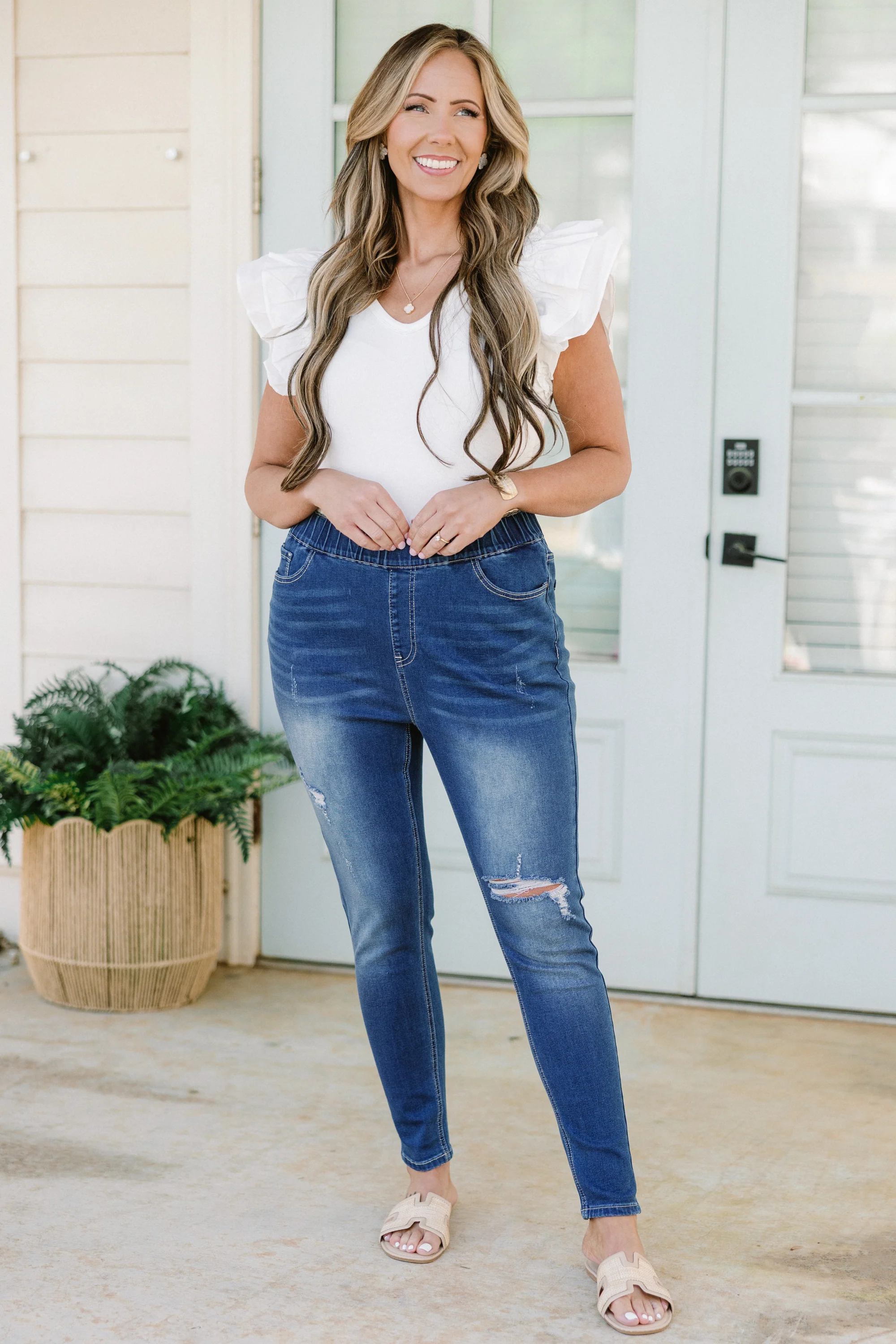 Give Your All Jeggings, Medium Wash - Giverhouse