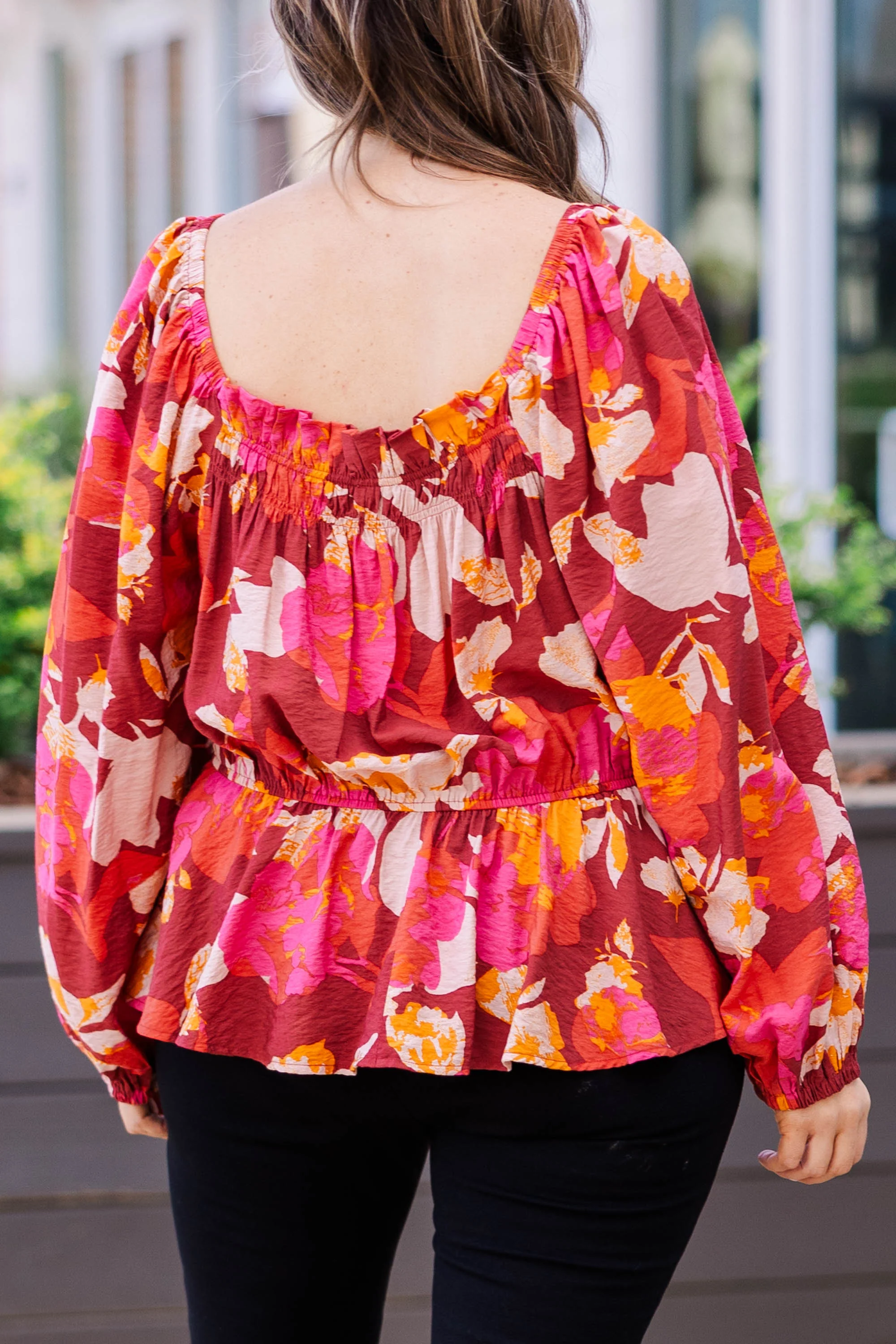 Petal Perfection Blouse, Brick - Giverhouse