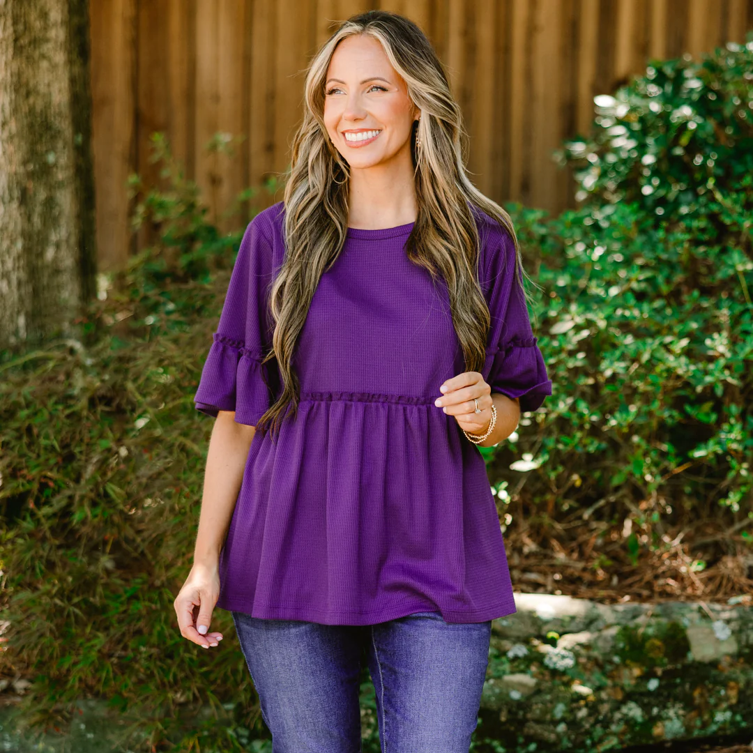 Completely Yours Tunic, Eggplant - Giverhouse