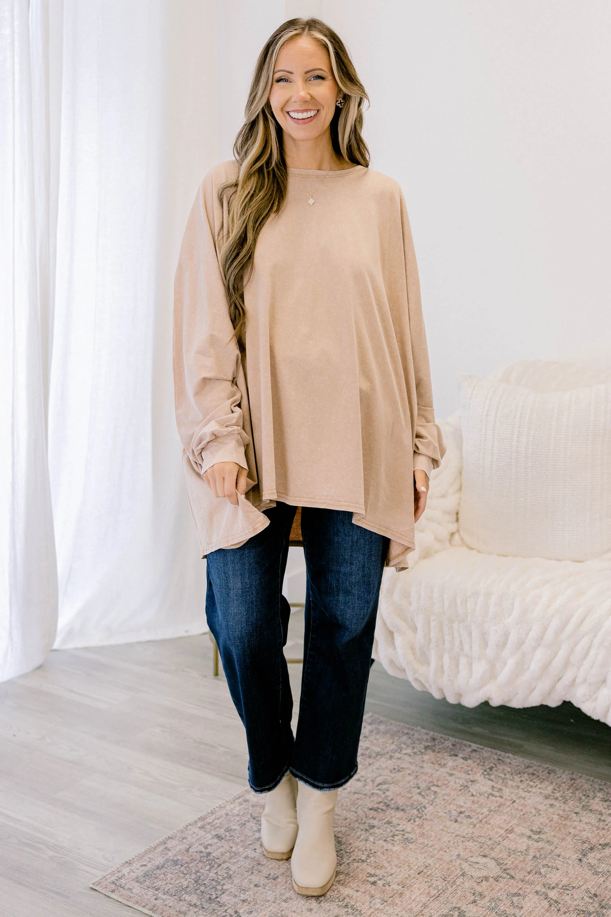 All So Nice Tunic, Sand - Giverhouse