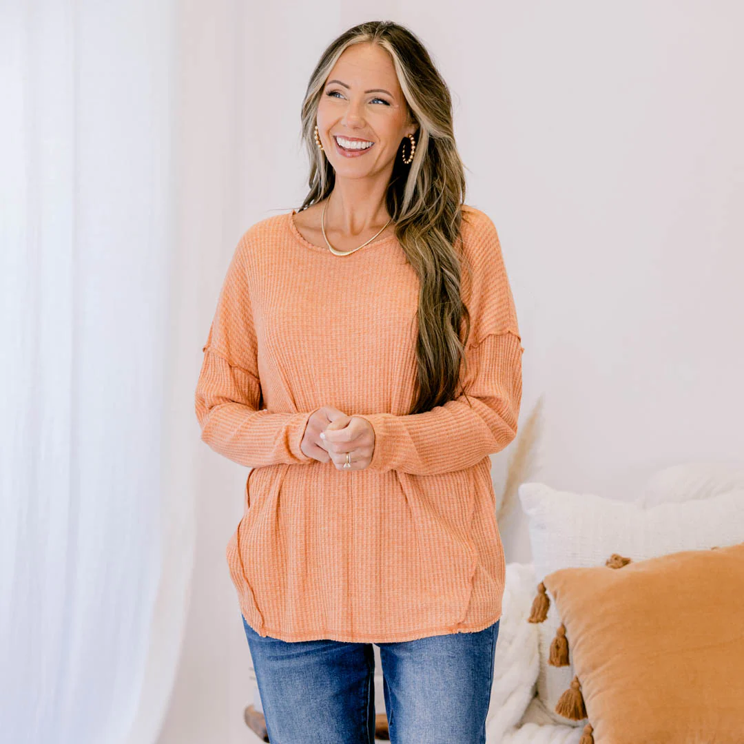 Can't Stop Love Top, Rust - Giverhouse