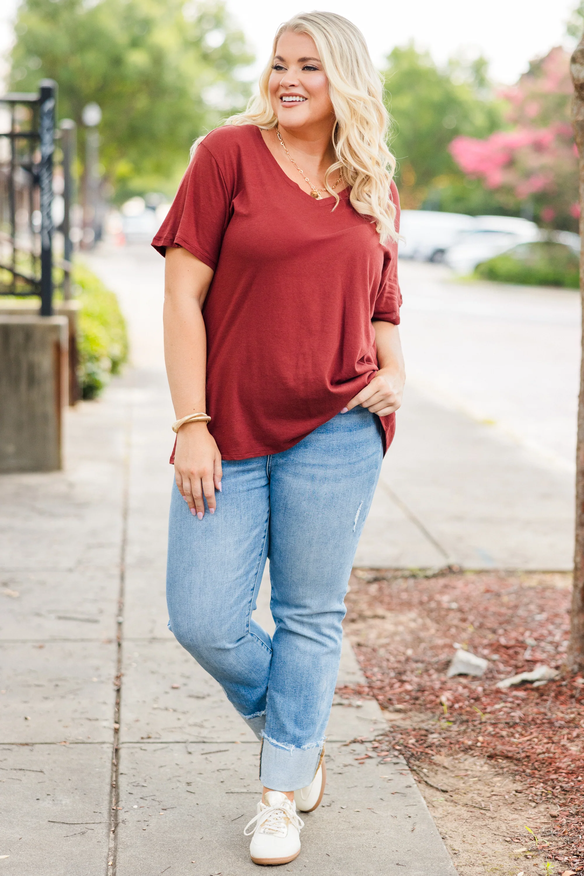 Bright Days Tee, Dark Rust - Giverhouse