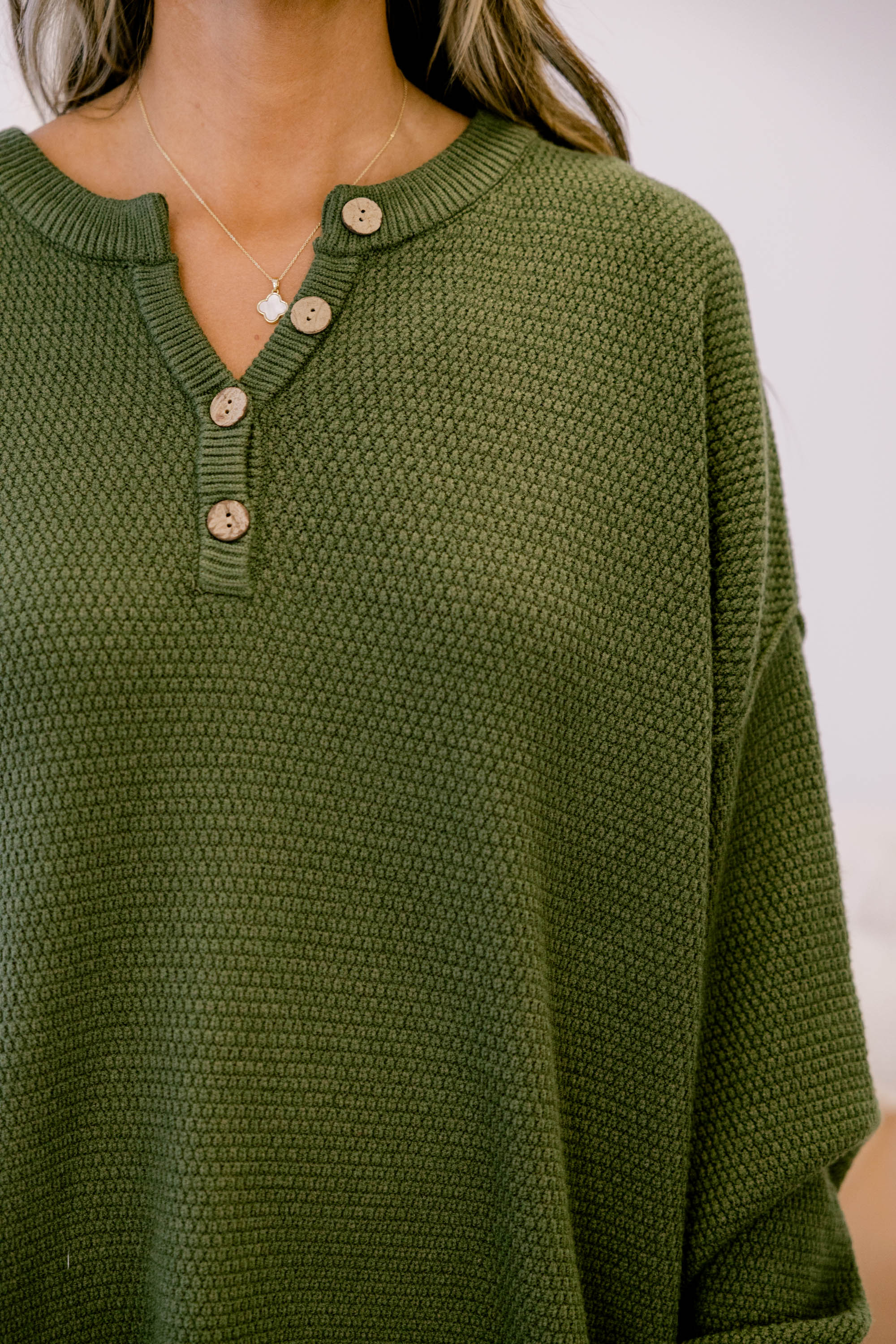 Please Take Me With You Sweater, Olive - Giverhouse
