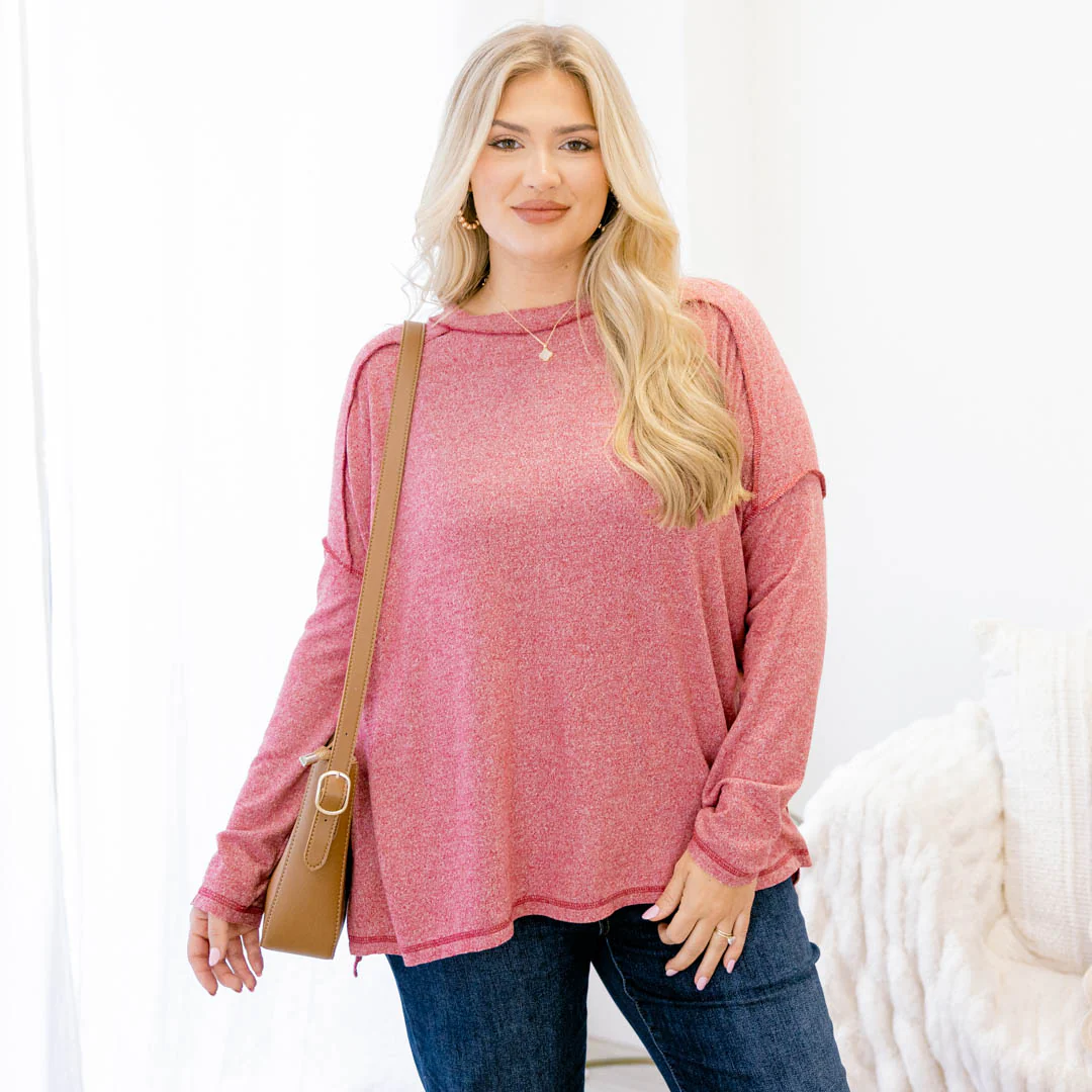 Like It's Nothing Top, Dark Red - Giverhouse