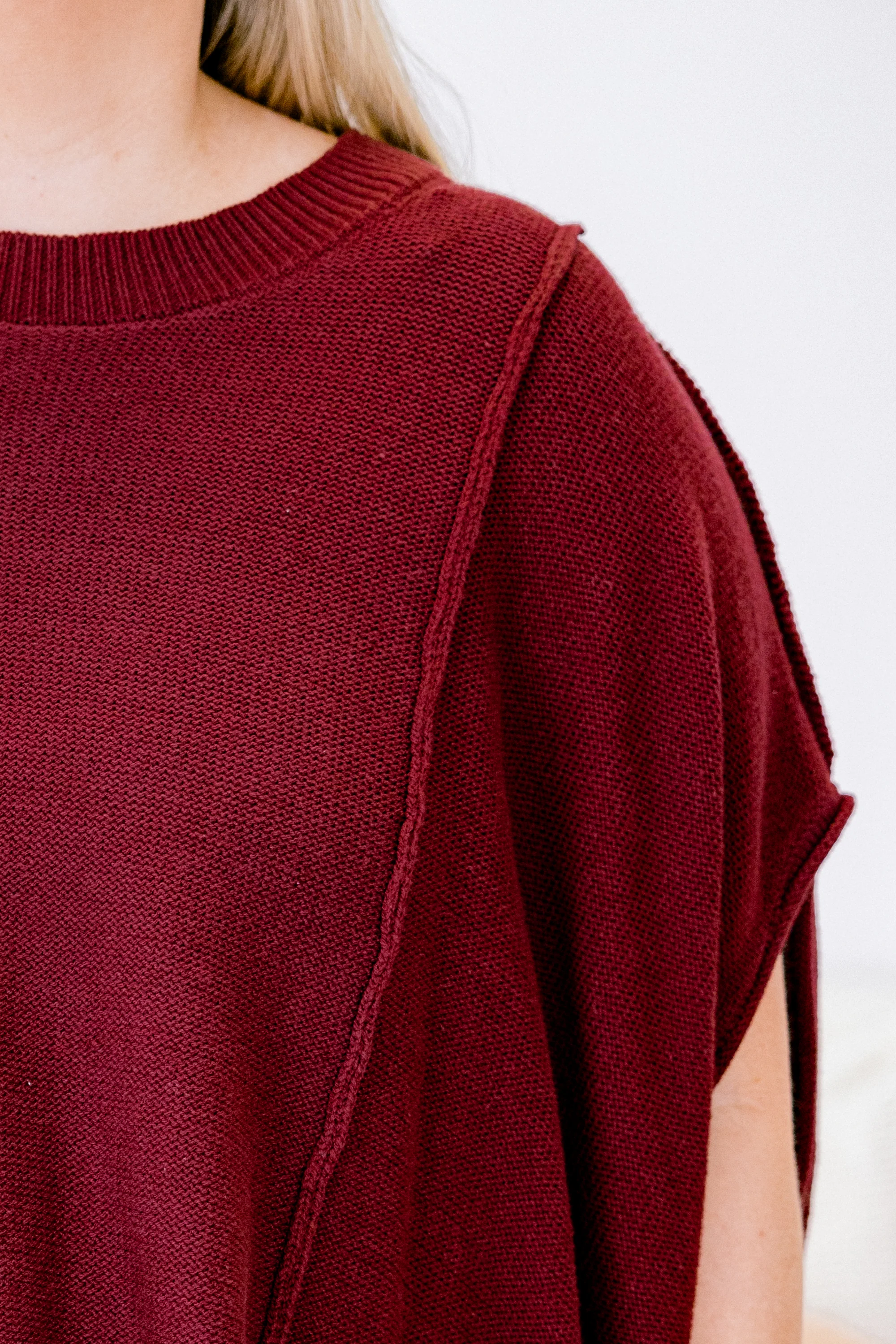 On My Way Over Sweater, Wine - Giverhouse