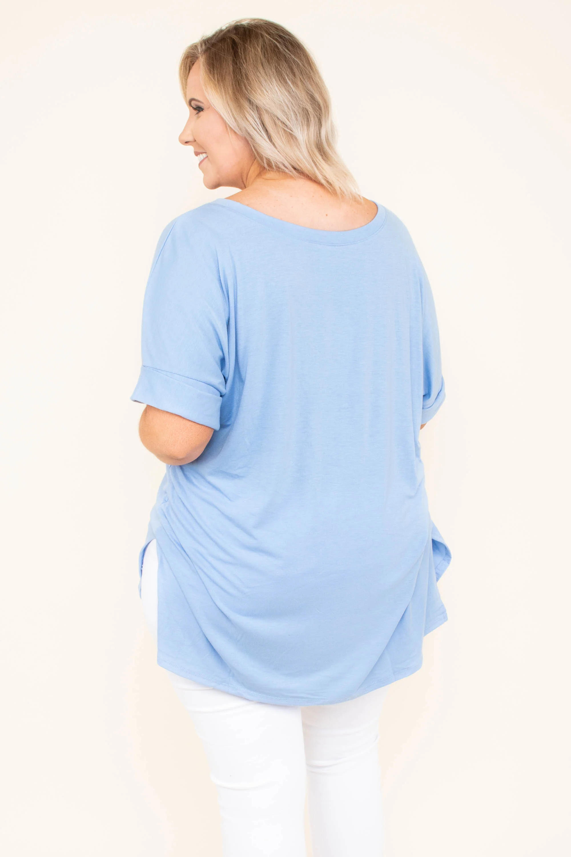 Comfy Travels Top, Spring Blue - Giverhouse