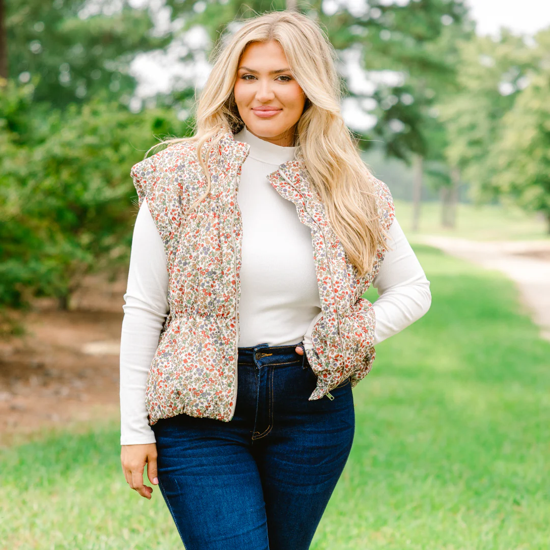 Angel On Earth Vest, Ivory Multi - Giverhouse