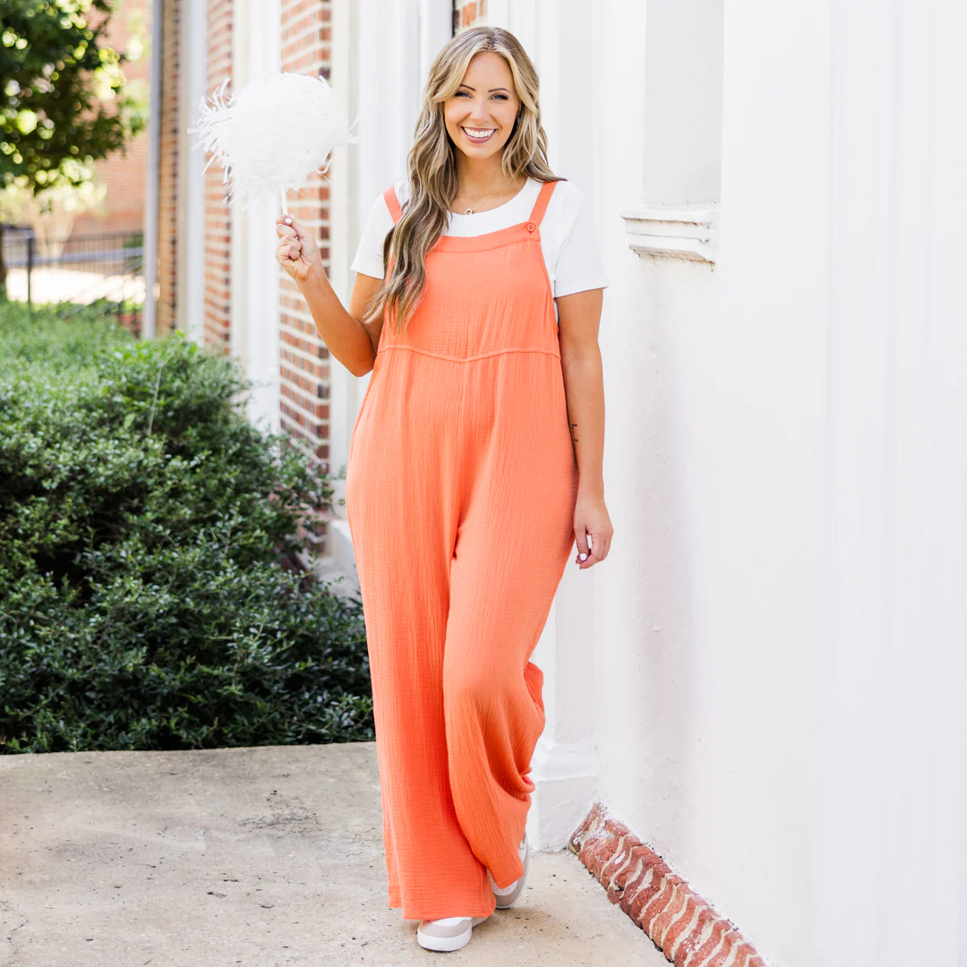 Vision To Creation Jumpsuit, Orange - Giverhouse