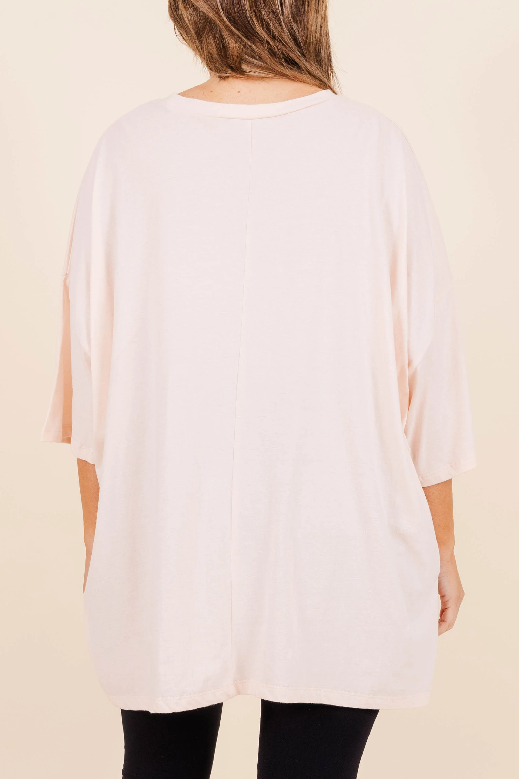 Have A Holly Jolly Christmas Boyfriend Tee, Cream Pink - Giverhouse