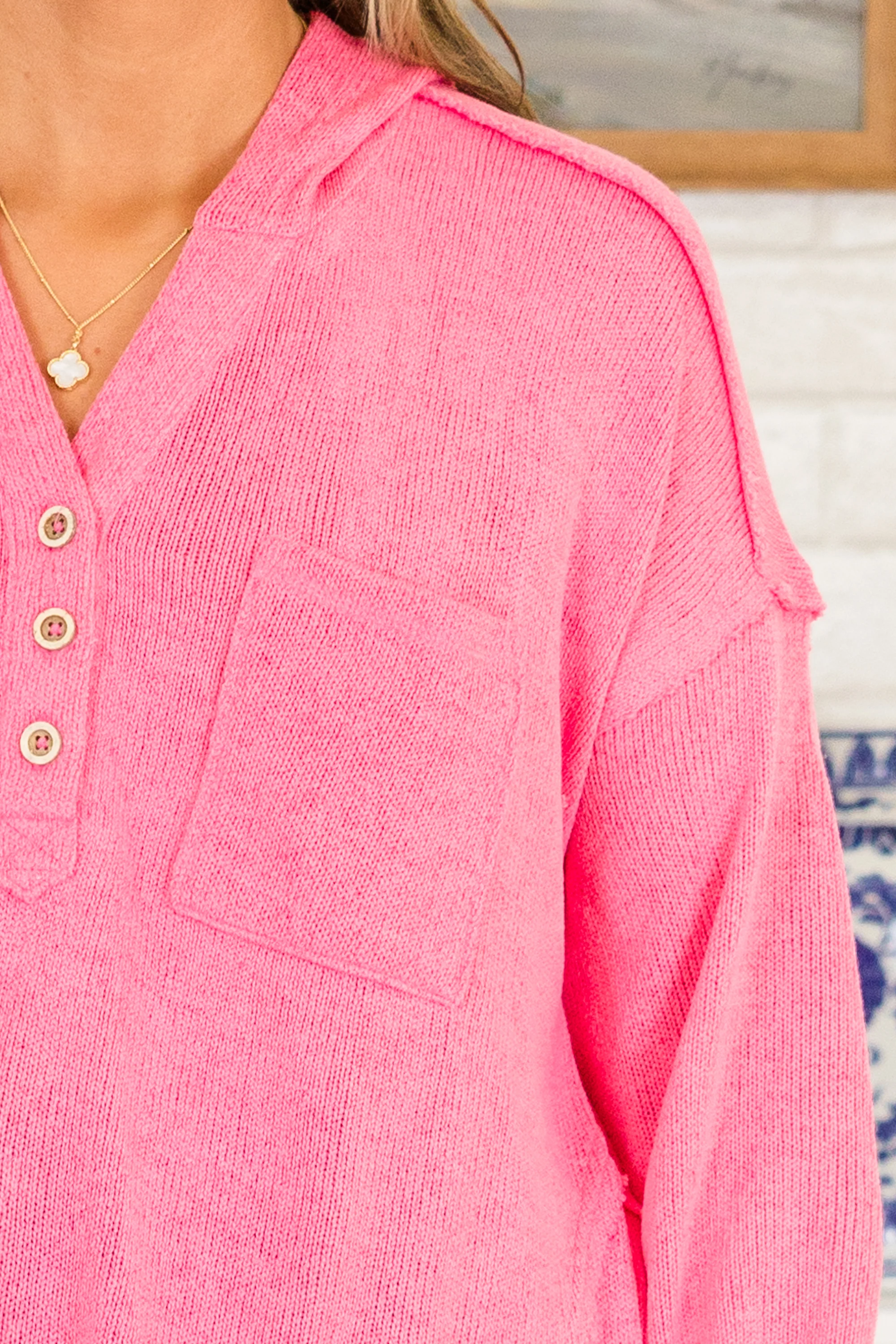 Retreat Pullover, Pink - Giverhouse